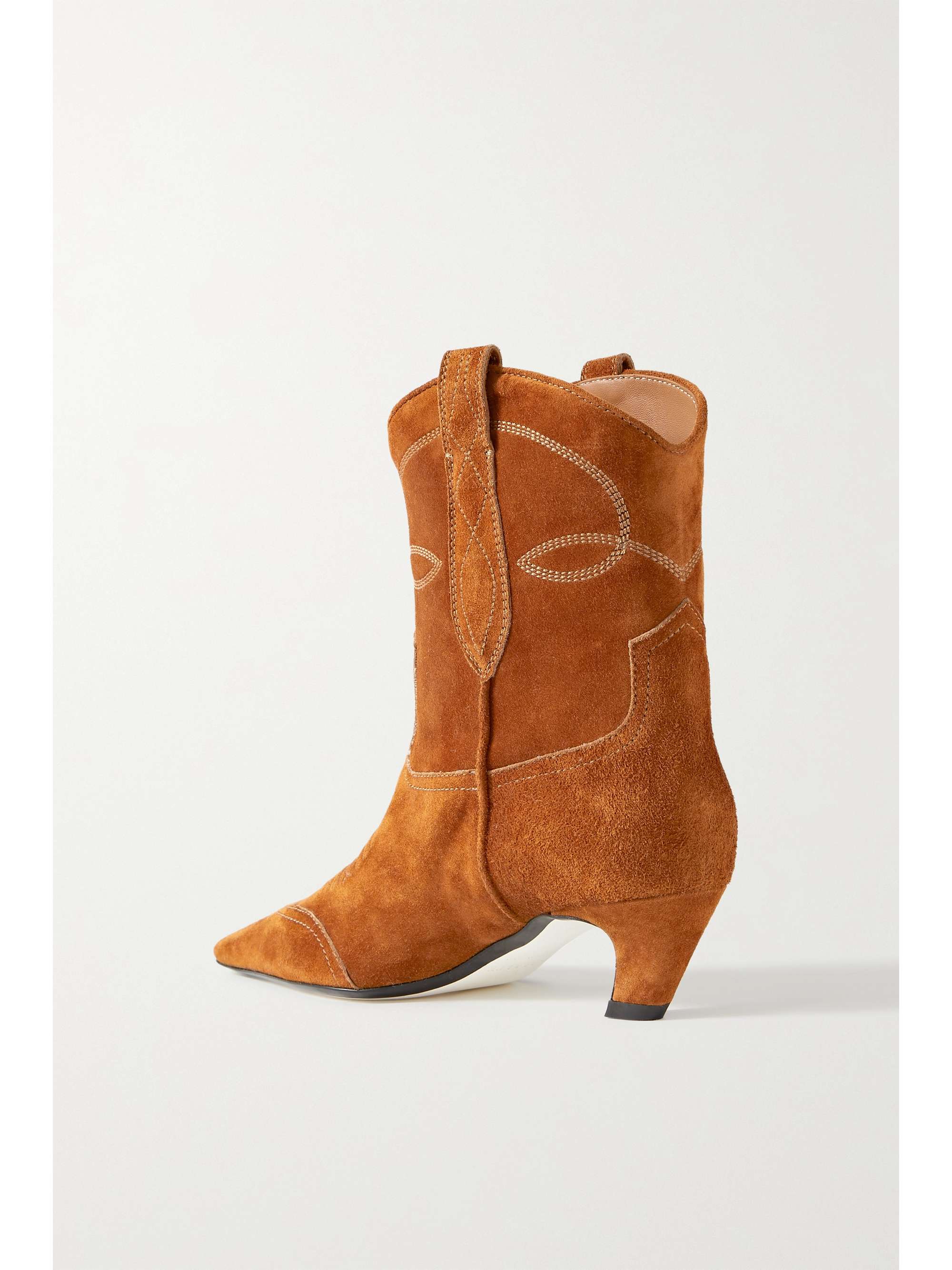 KHAITE Dallas suede ankle boots