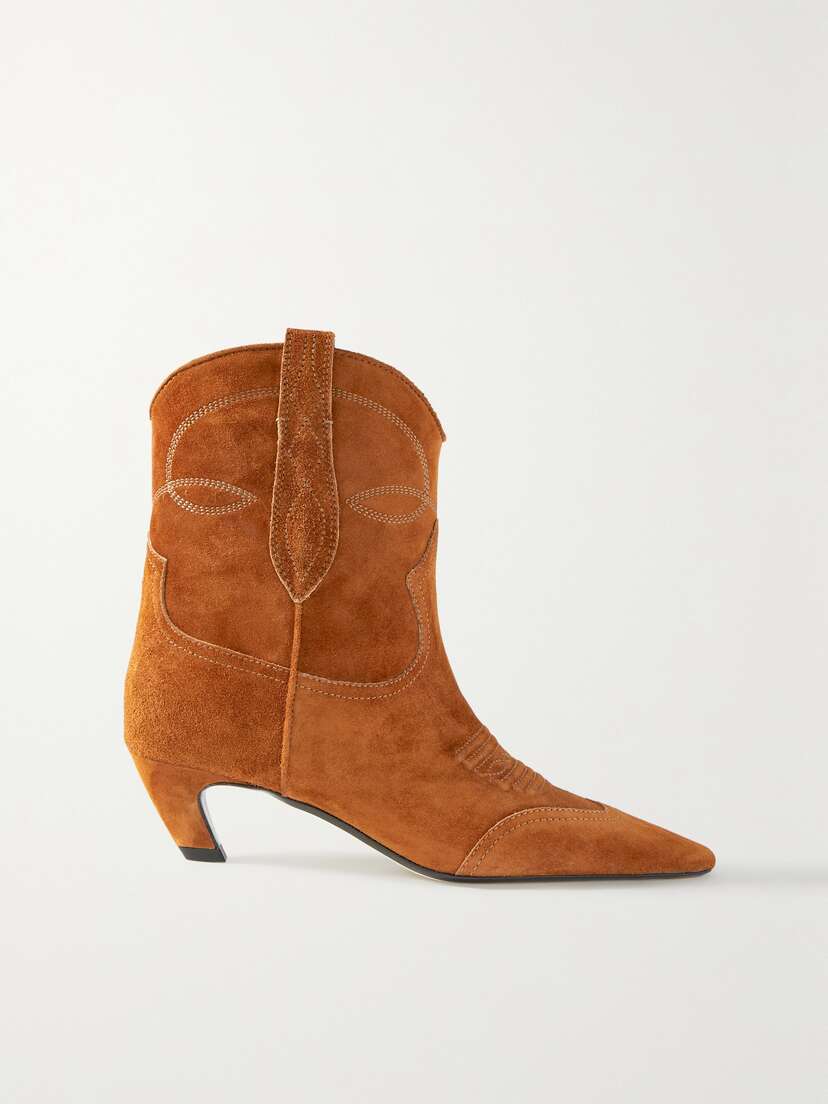 Khaite Dallas Suede Cowboy Boots
