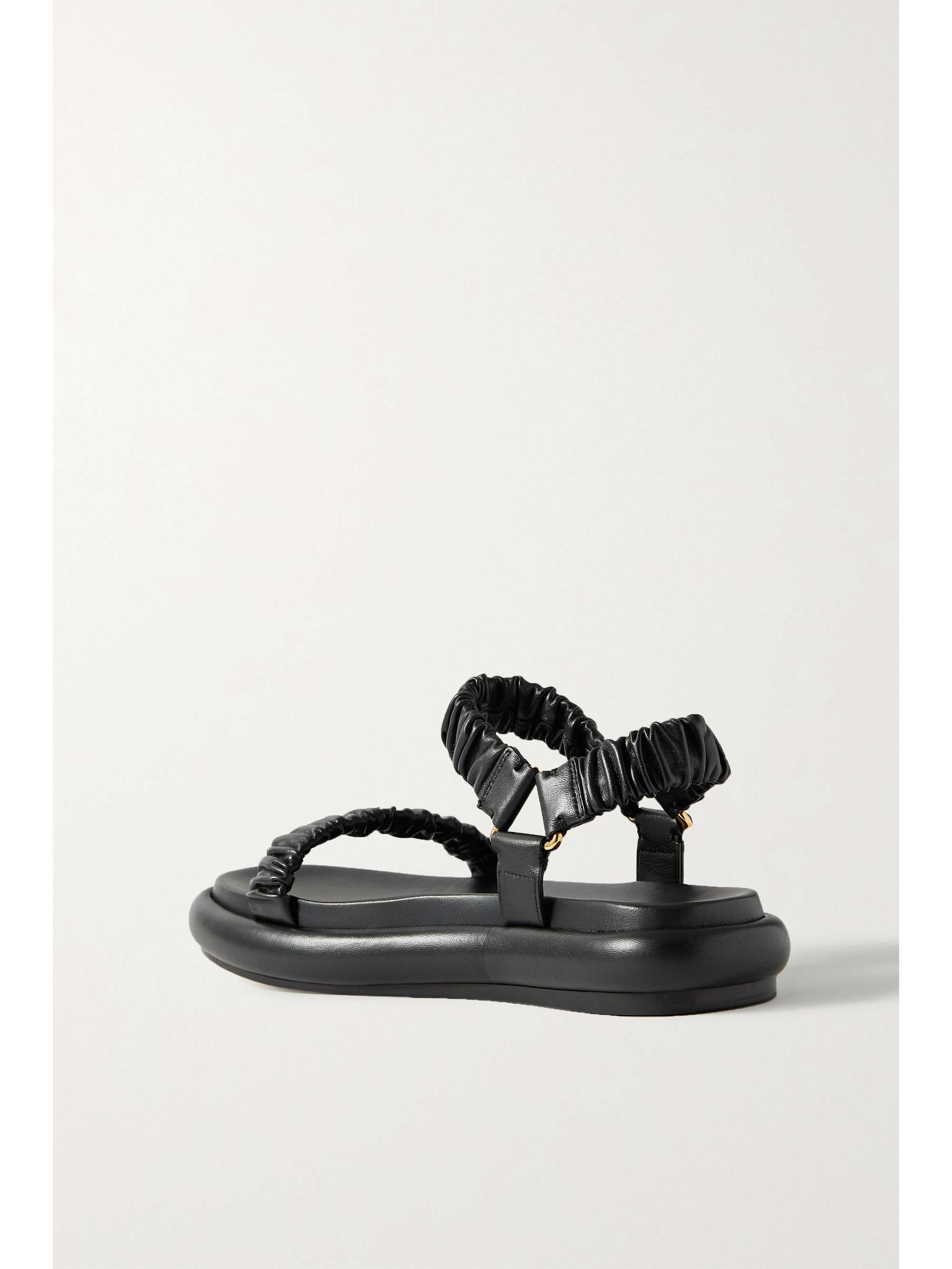 KHAITE Puglia ruched leather sandals