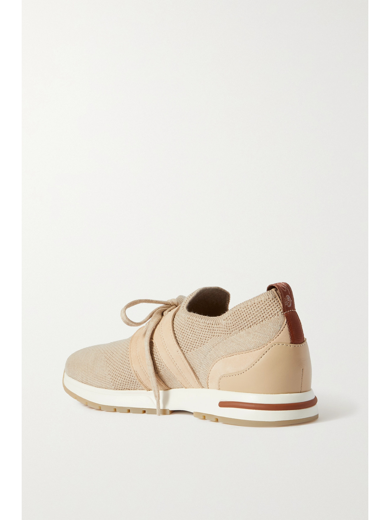 Shop Loro Piana Flexy Lady Wool, Leather And Suede Sneakers In Neutrals