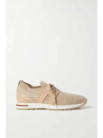 Loro Piana Flexy Lady wool, leather and suede sneakers