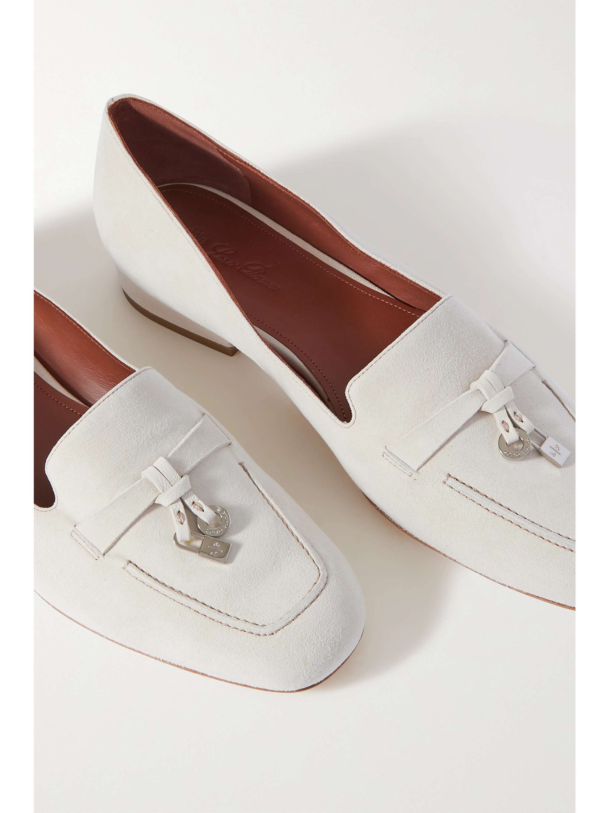 LORO PIANA Charms suede ballet flats
