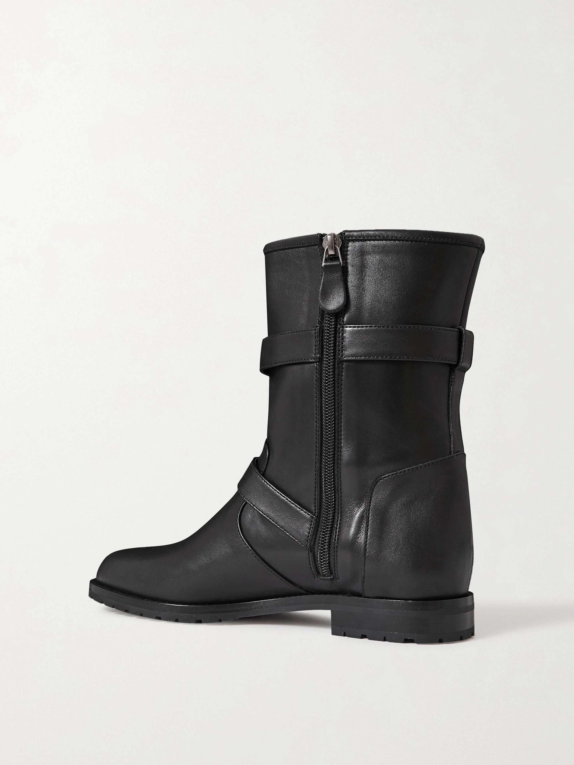 MANOLO BLAHNIK Sulaltra buckled leather ankle boots