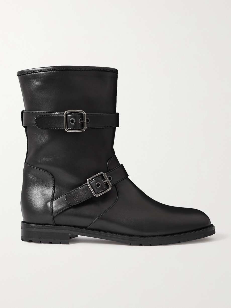 net-a-porter.com | MANOLO BLAHNIK Sulaltra buckled leather ankle boots