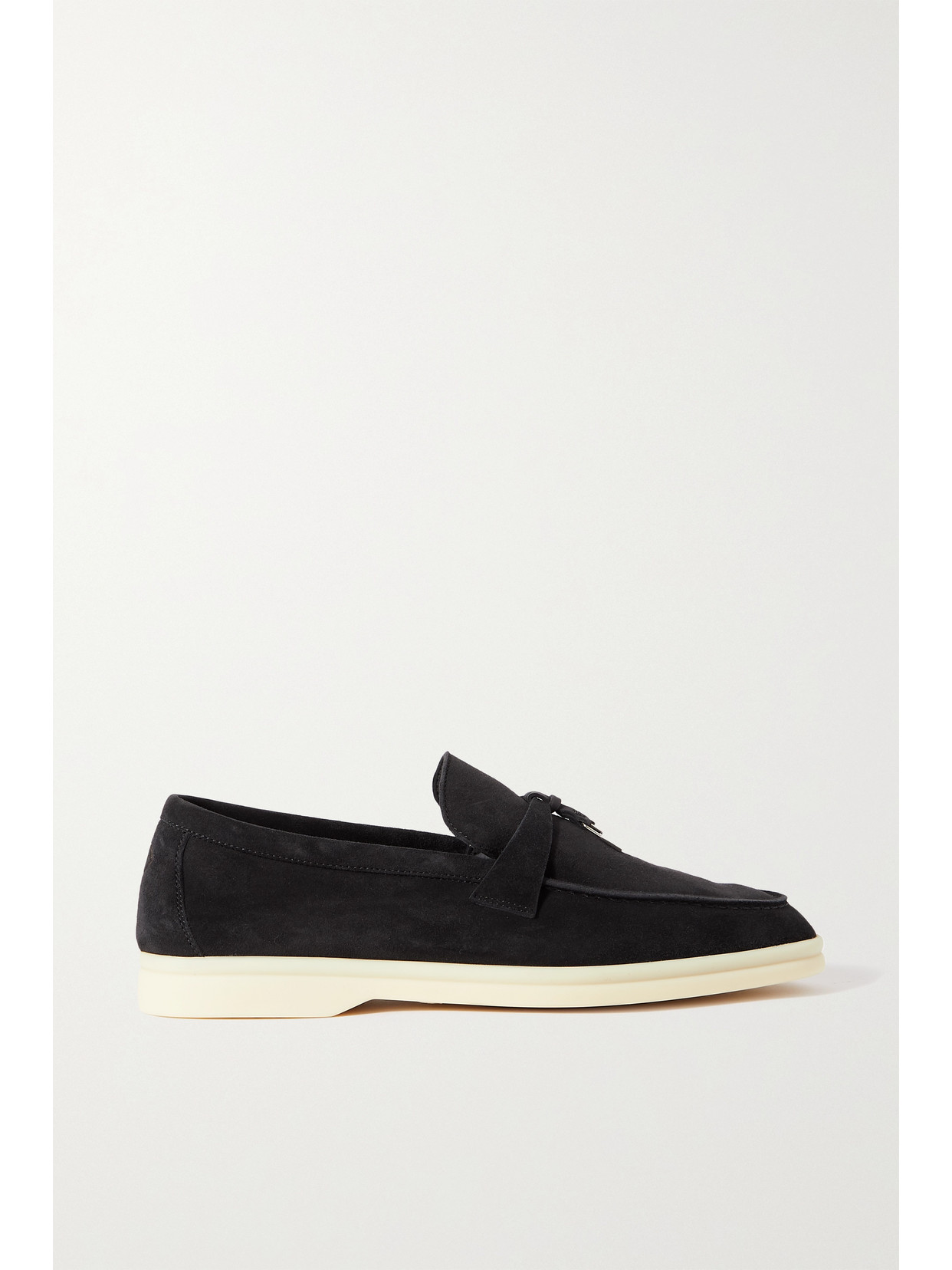 Loro Piana - Summer Charms Walk Suede Loafers - Black