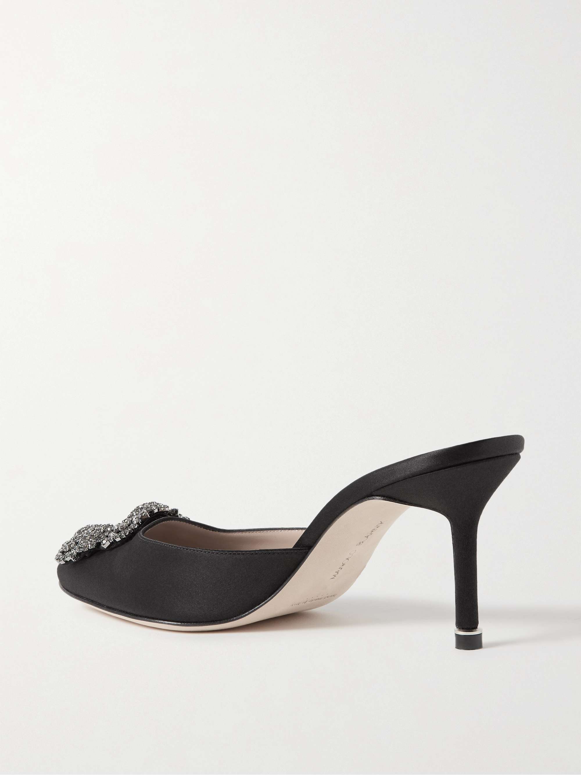 MANOLO BLAHNIK Hangisimu 70 embellished satin mules