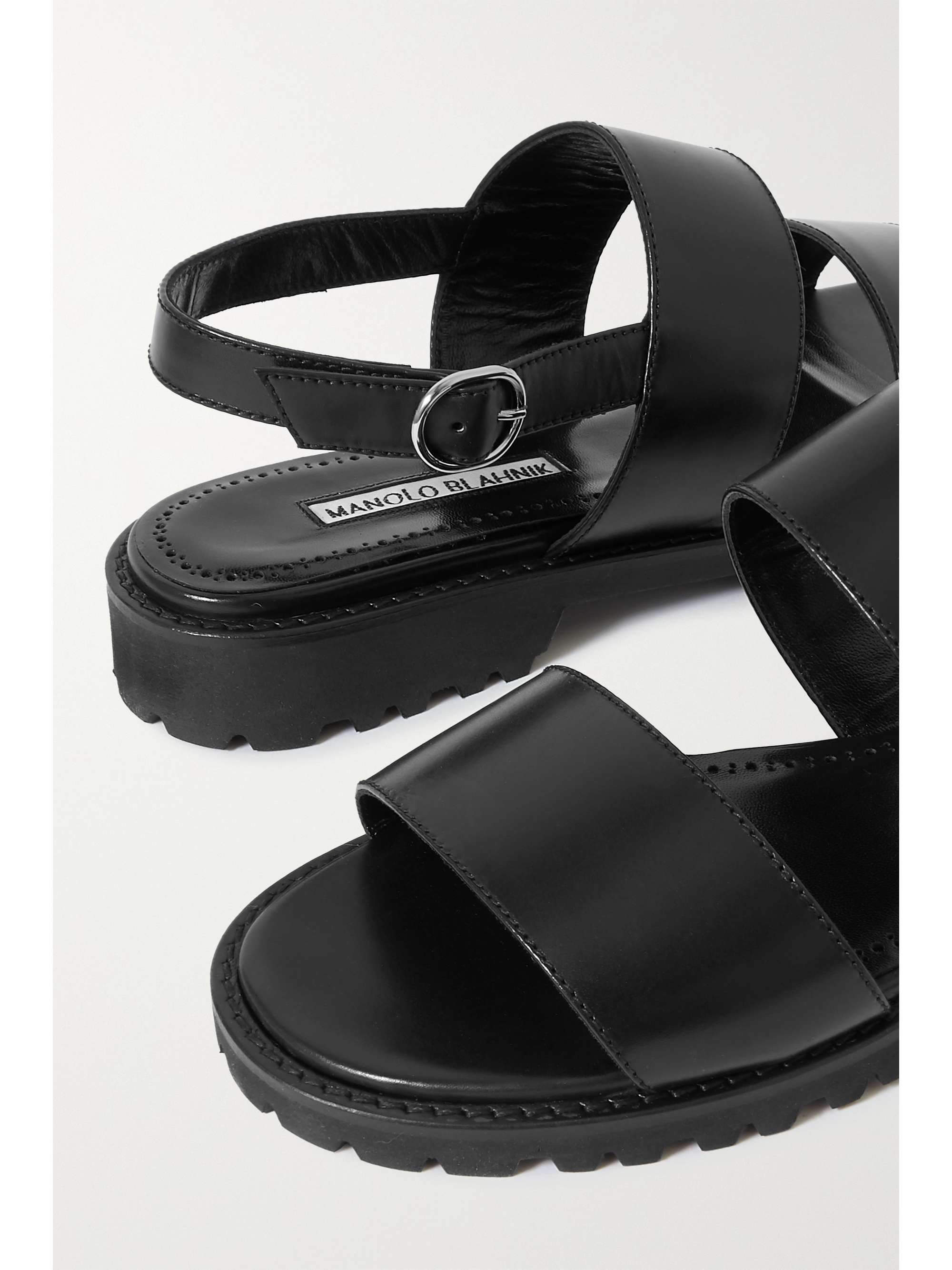 MANOLO BLAHNIK Klaiapla leather slingback sandals