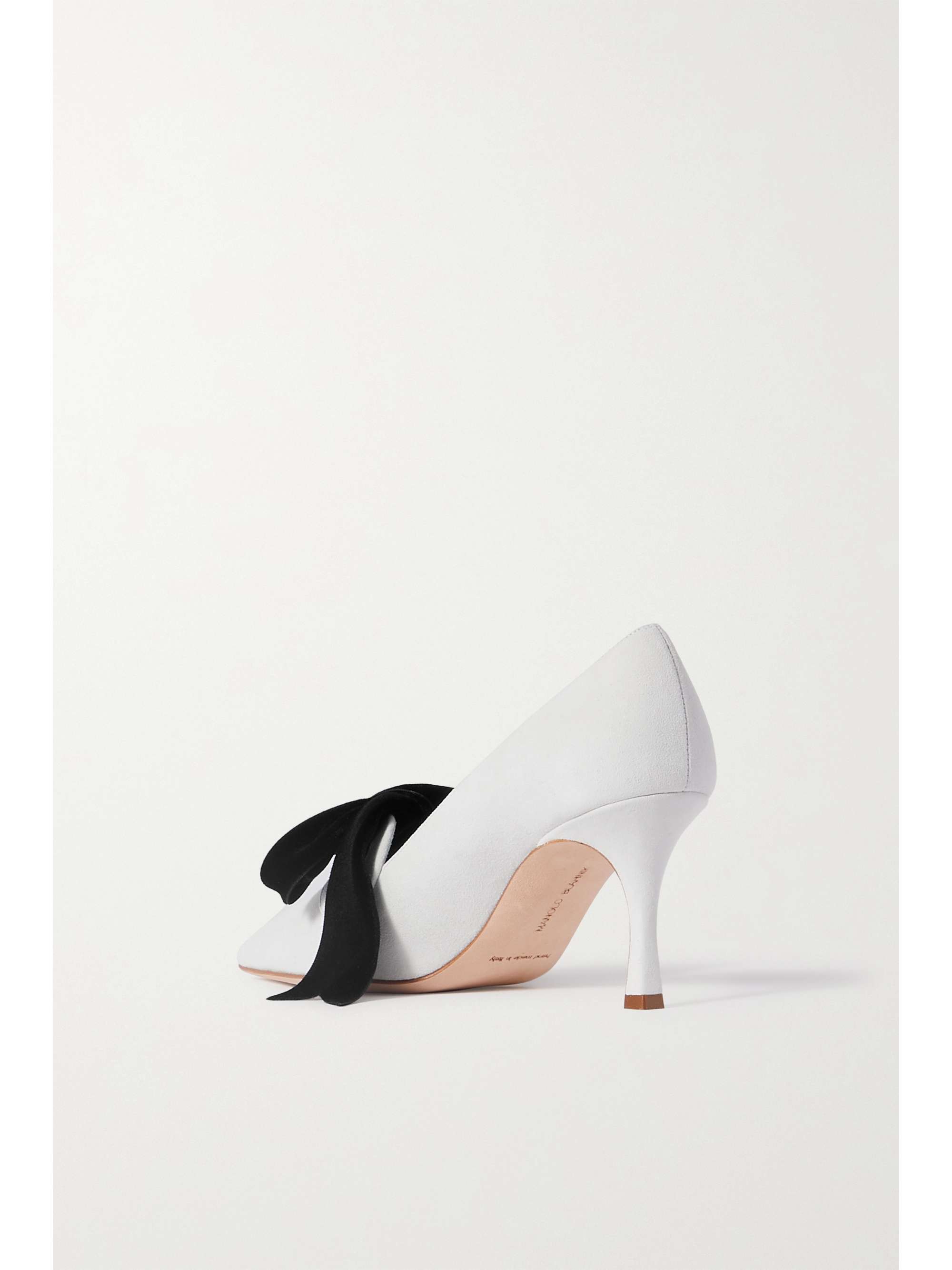 MANOLO BLAHNIK Serba 70 bow-detailed suede pumps