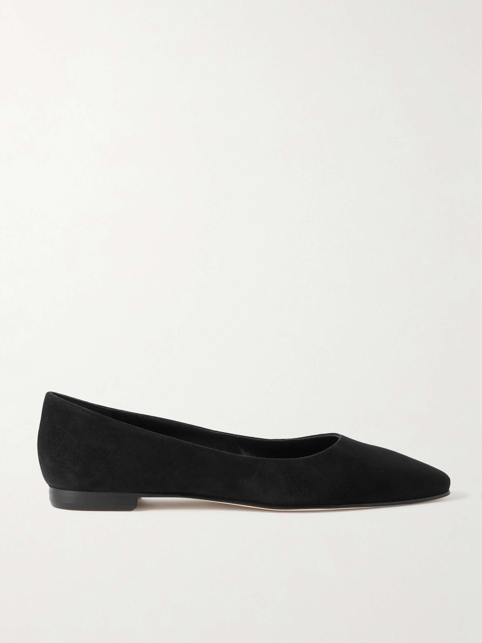suede ballet shoes