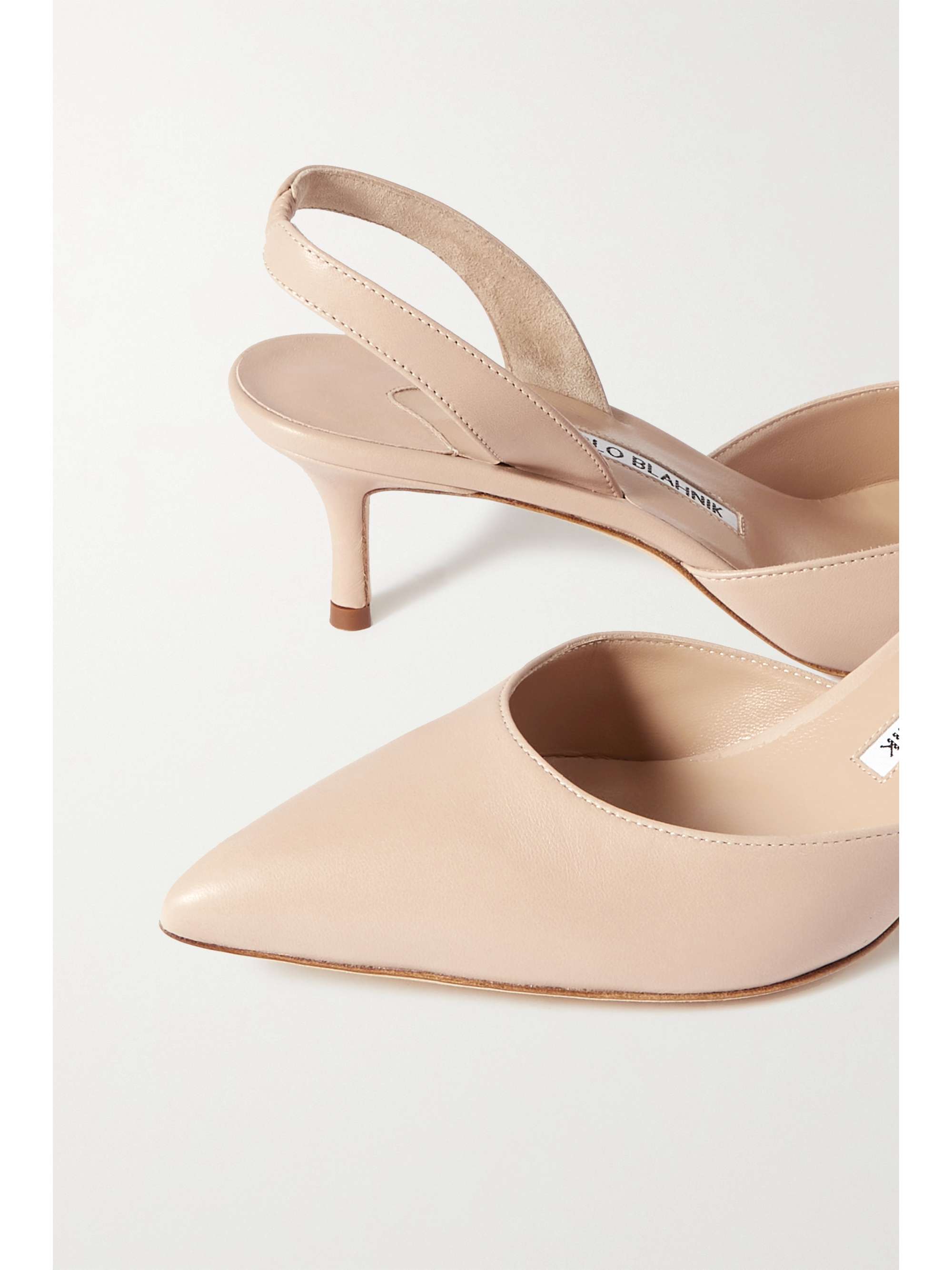 MANOLO BLAHNIK Carolyne Bridal 50 Slingback-Pumps aus Satin