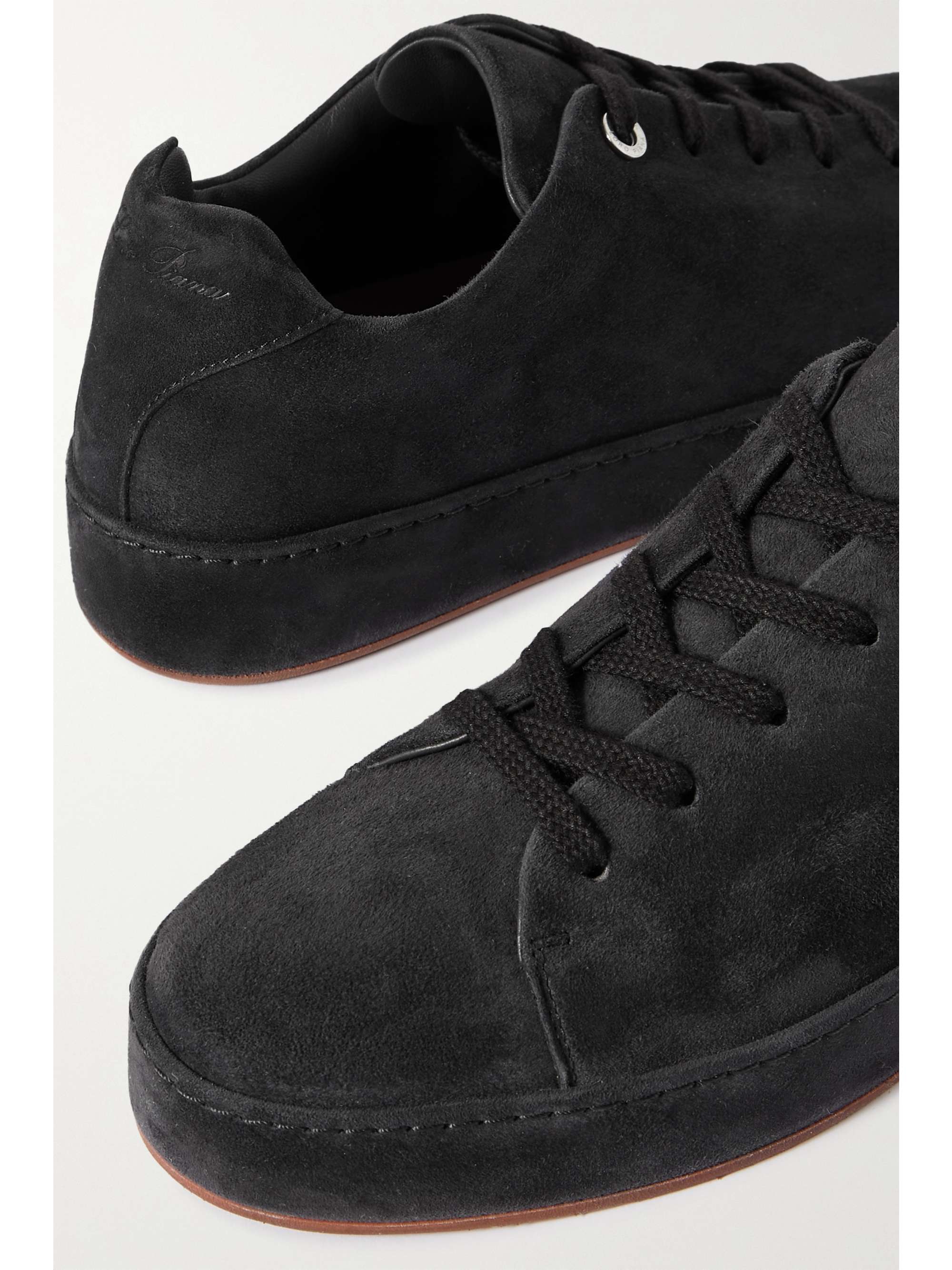 Black Nuages suede sneakers | LORO PIANA | NET-A-PORTER
