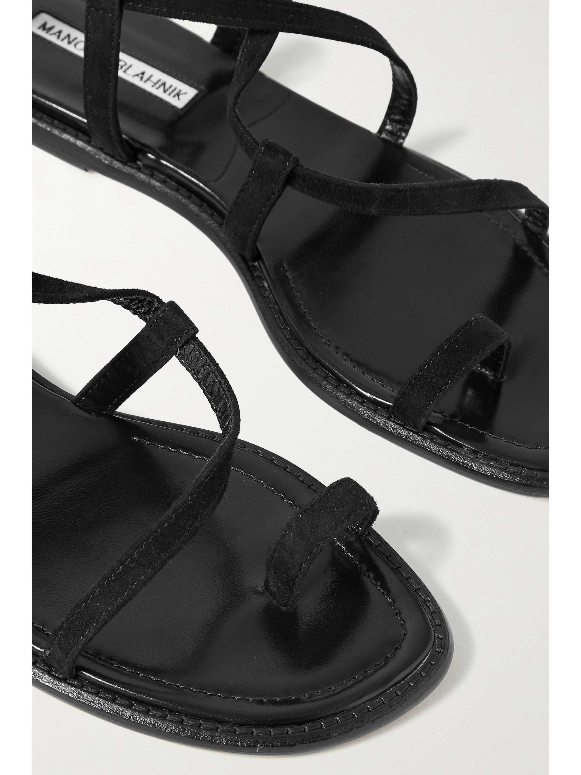 MANOLO BLAHNIK Primathi lace-up suede sandals