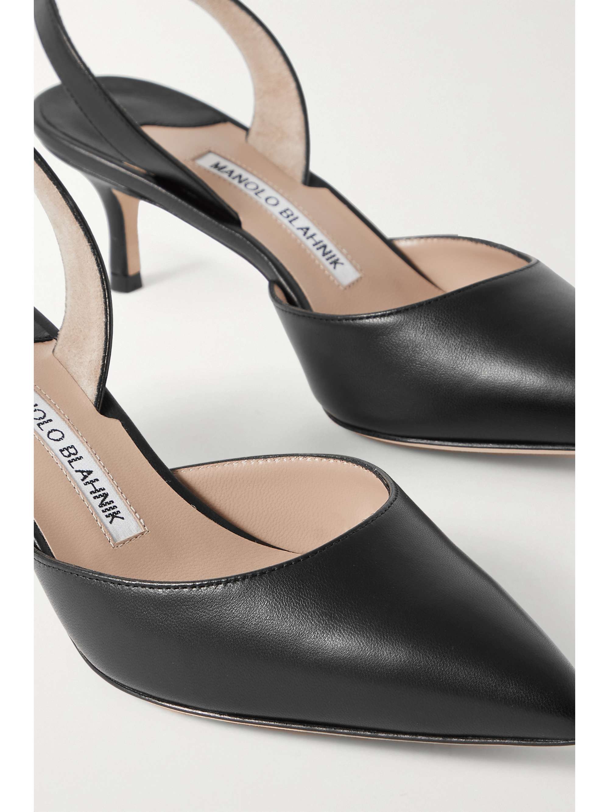 MANOLO BLAHNIK Carolyne Bridal 50 satin slingback pumps