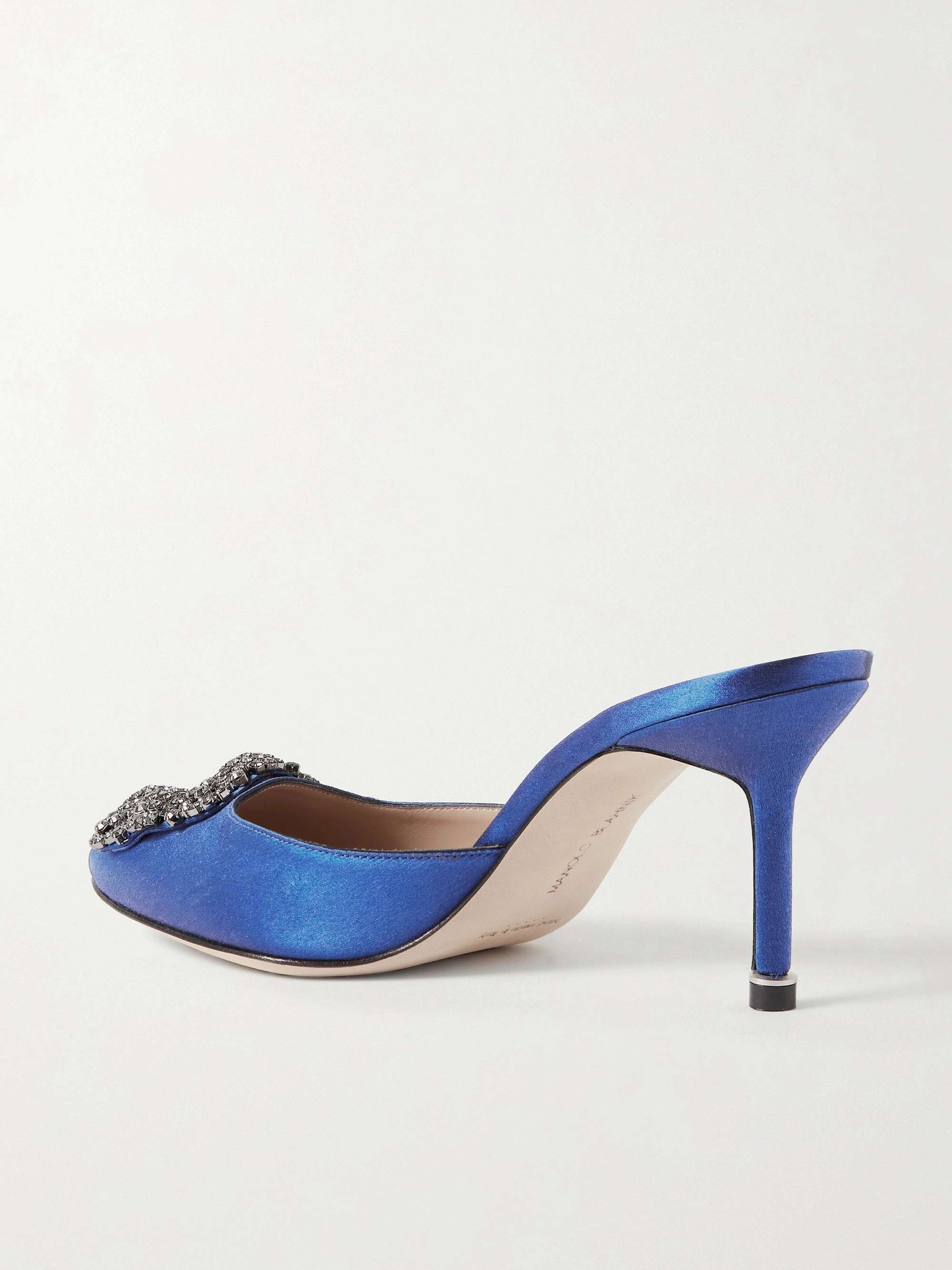MANOLO BLAHNIK Hangisimu 70 embellished satin mules