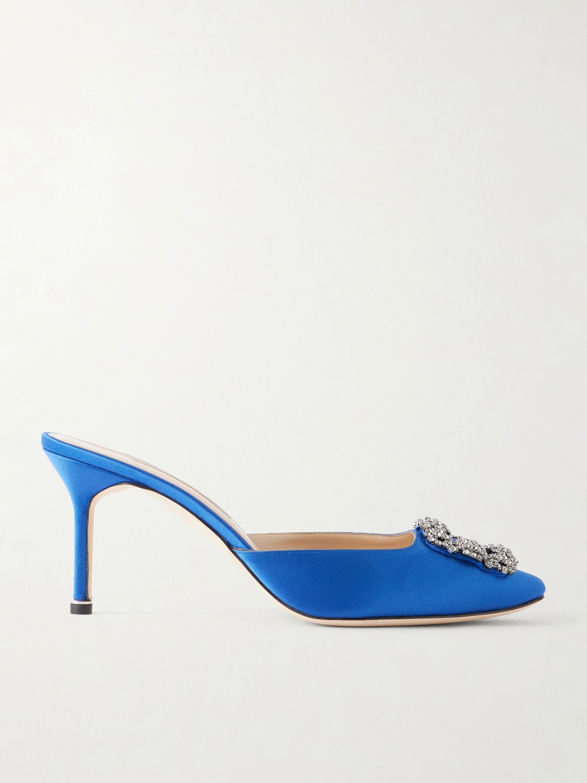 MANOLO BLAHNIK Hangisimu 70 embellished satin mules