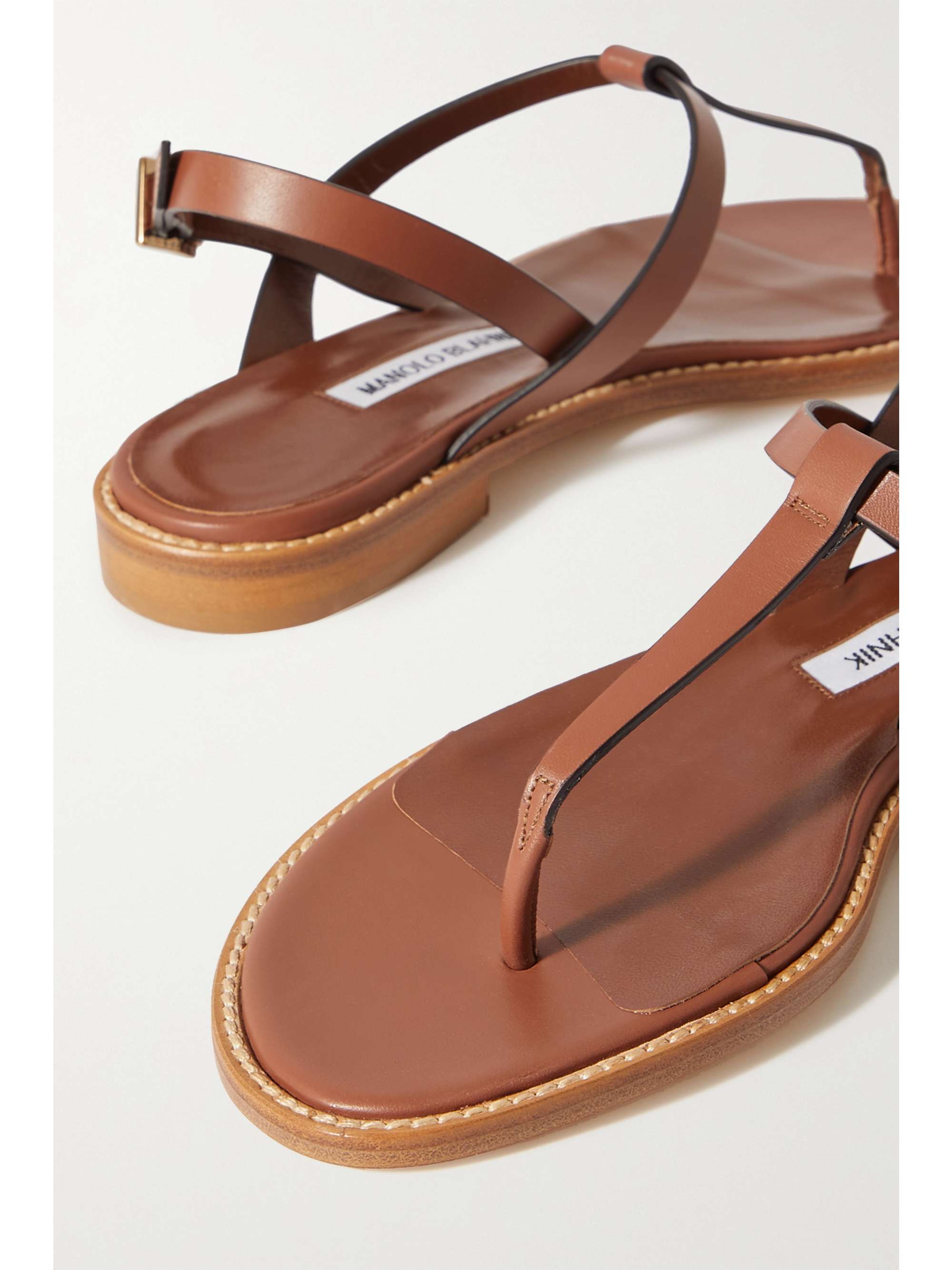 MANOLO BLAHNIK Hata leather slingback sandals