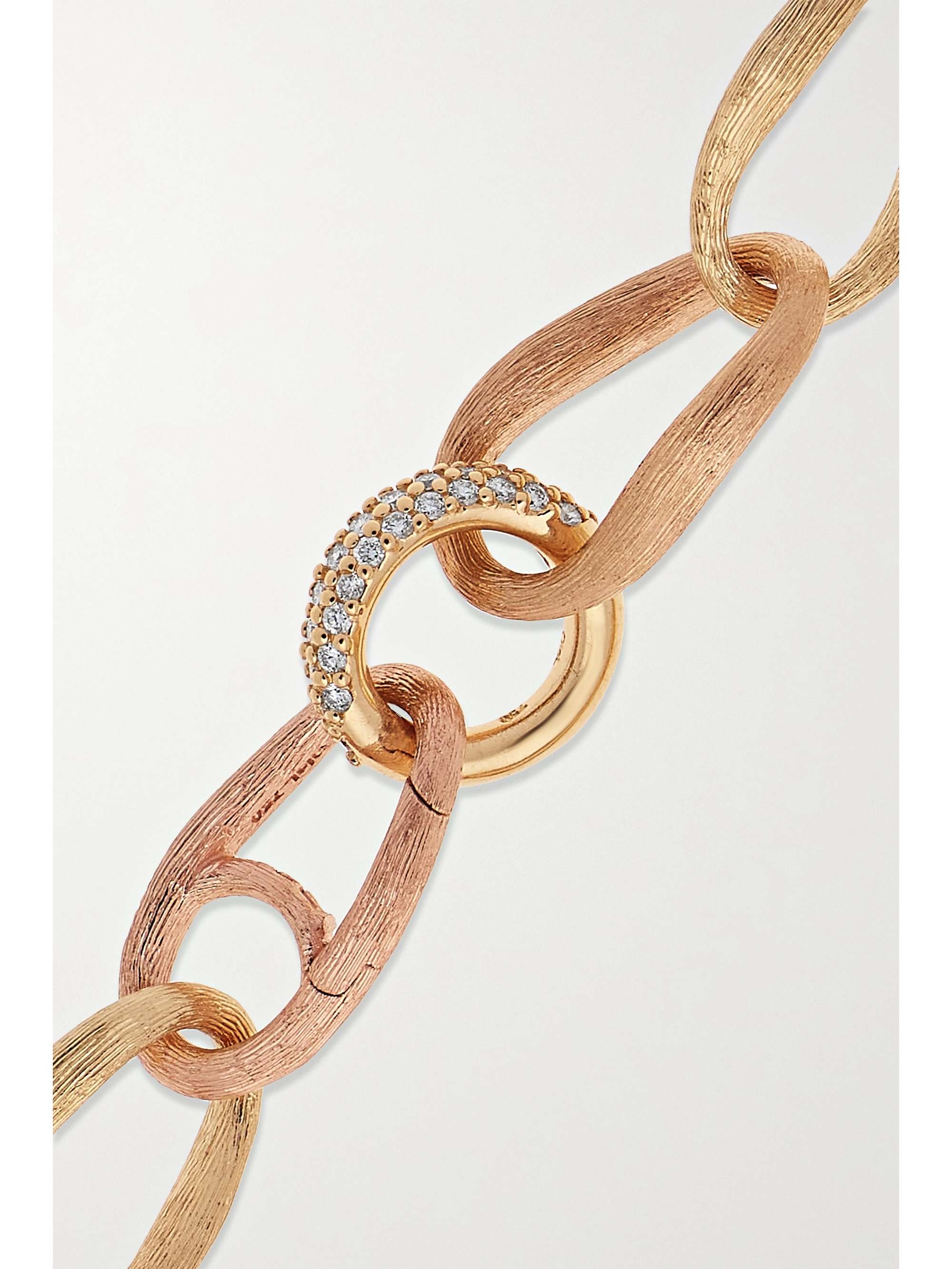 OLE LYNGGAARD COPENHAGEN Love mittelgroßes Armband aus 18 Karat Gelb- und Roségold mit Diamanten