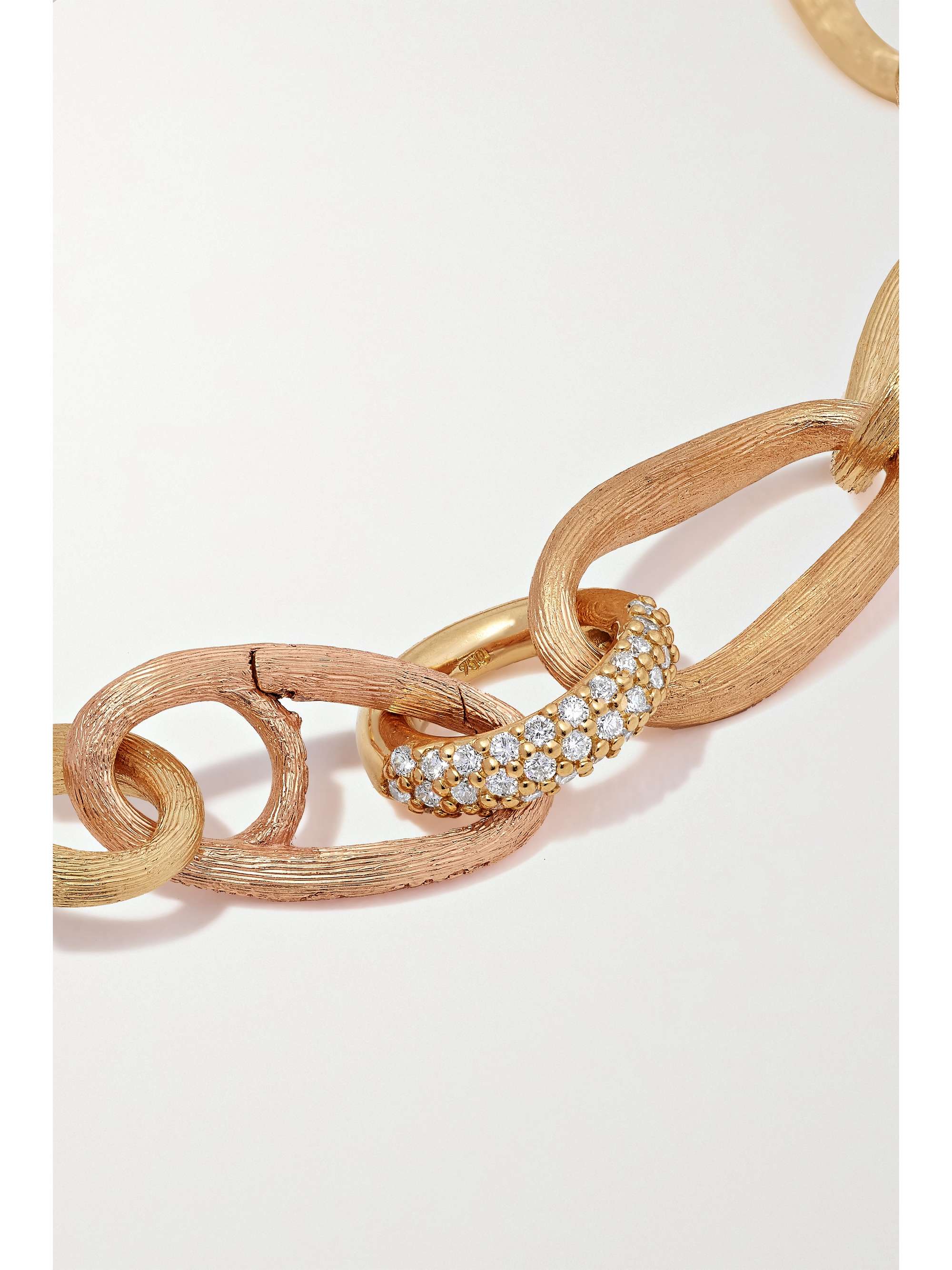 OLE LYNGGAARD COPENHAGEN Love mittelgroßes Armband aus 18 Karat Gelb- und Roségold mit Diamanten