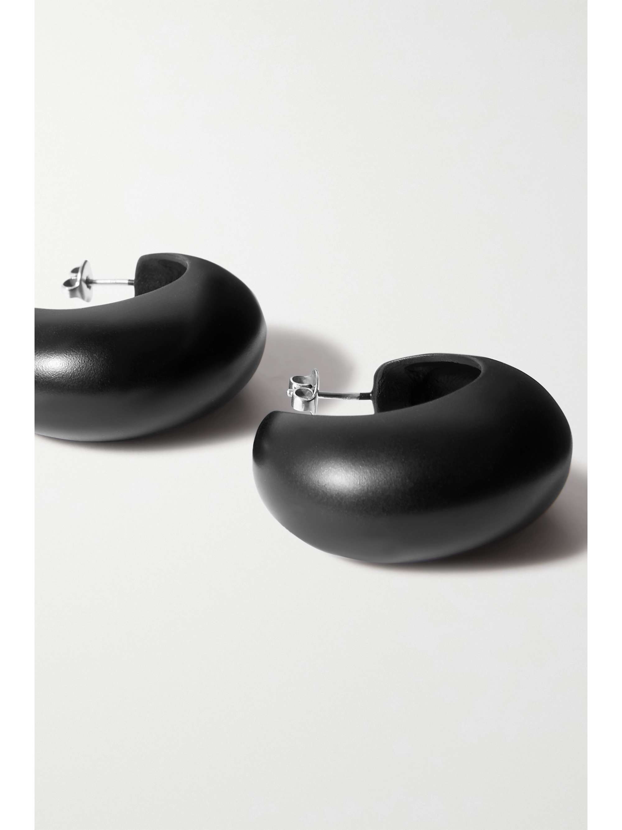 ISABEL MARANT Silver-tone and resin earrings
