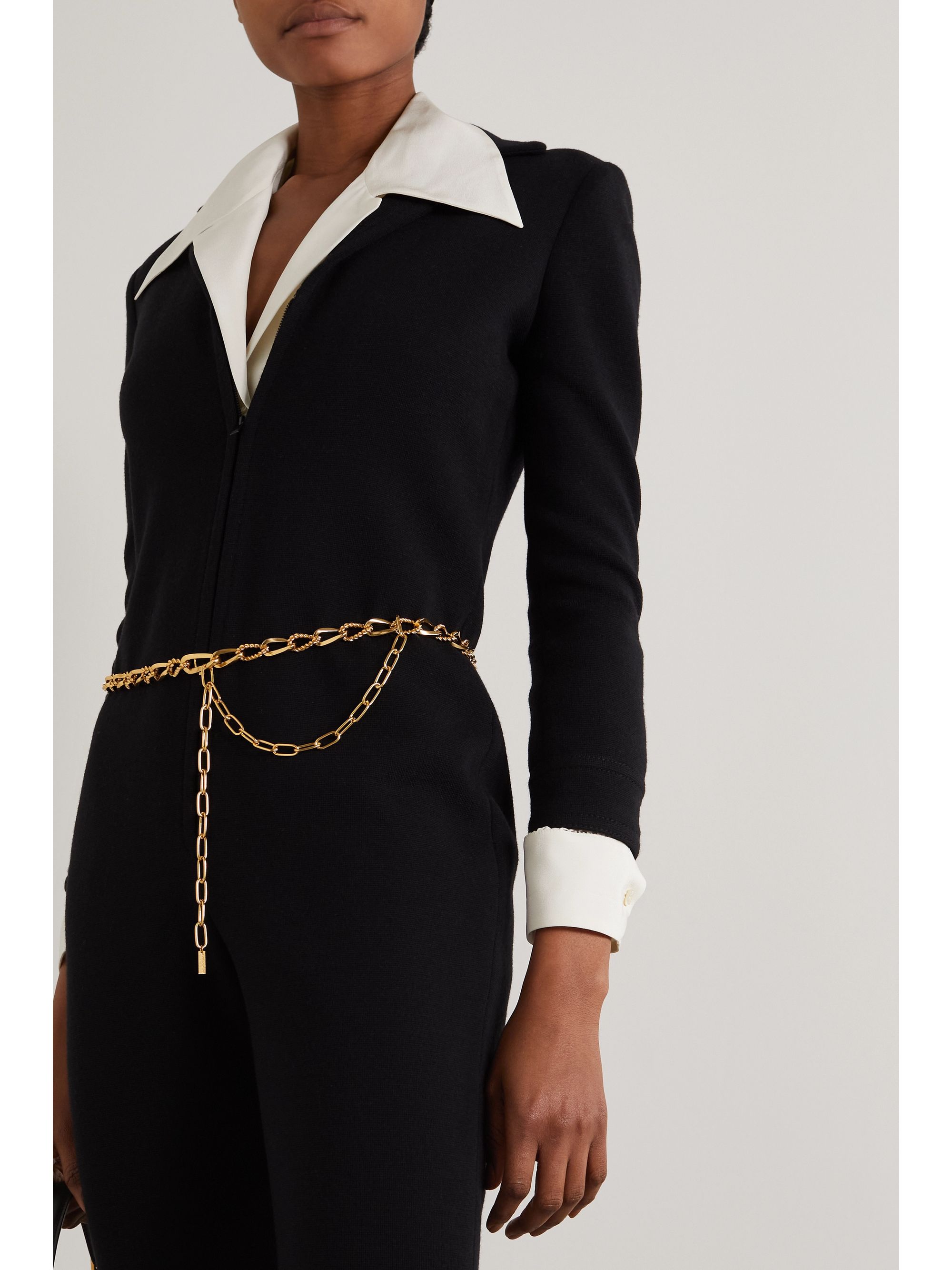 SAINT LAURENT Gold-tone belt, £900.00