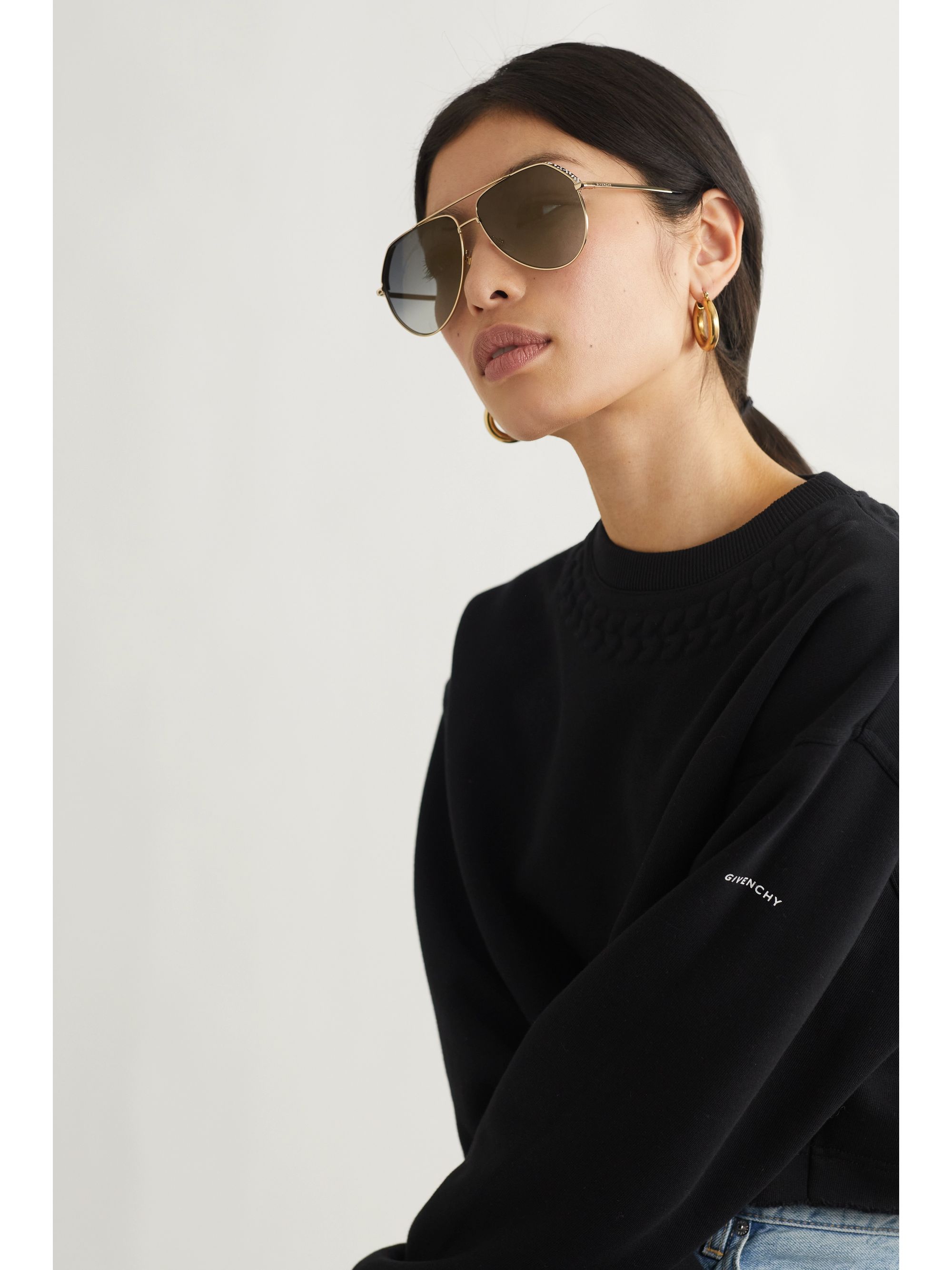 givenchy oversized aviator sunglasses