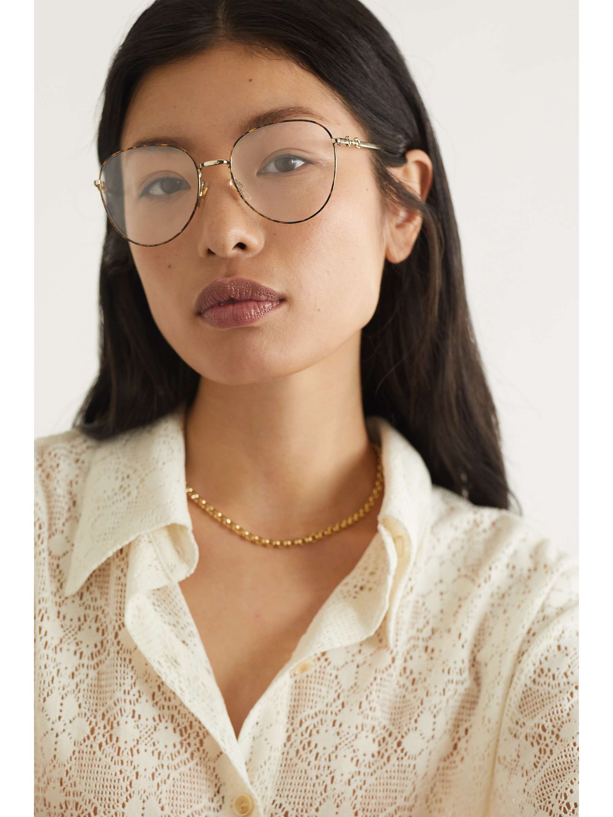 gucci round optical frames