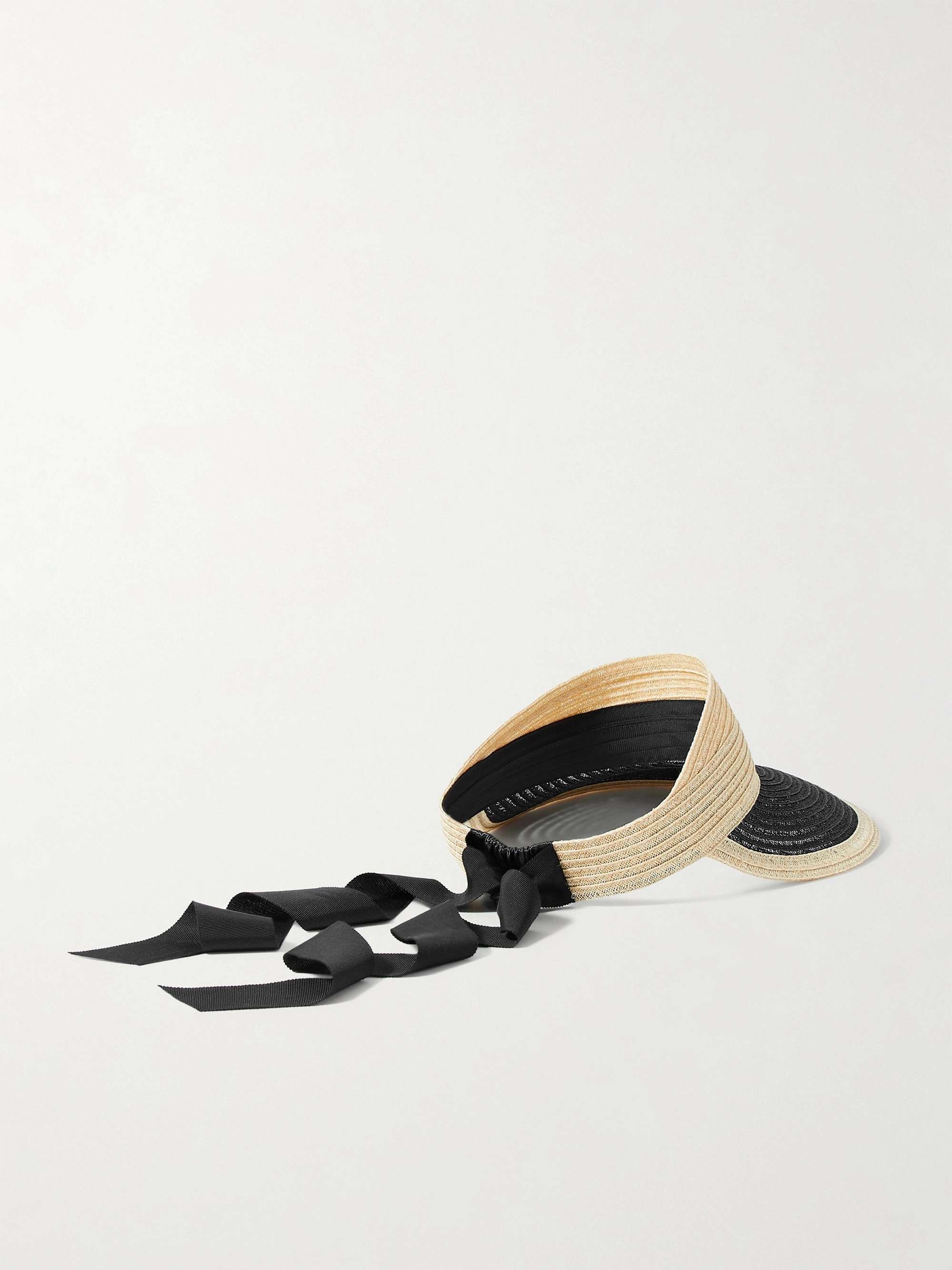 EUGENIA KIM Ricky grosgrain-trimmed hemp visor