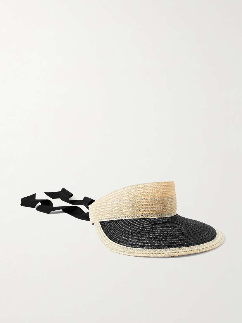 Eugenia Kim Ricky Grosgrain-trimmed Hemp Visor