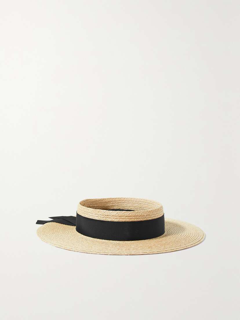 Eugenia Kim Lettie Grosgrain-trimmed Hemp-blend Visor