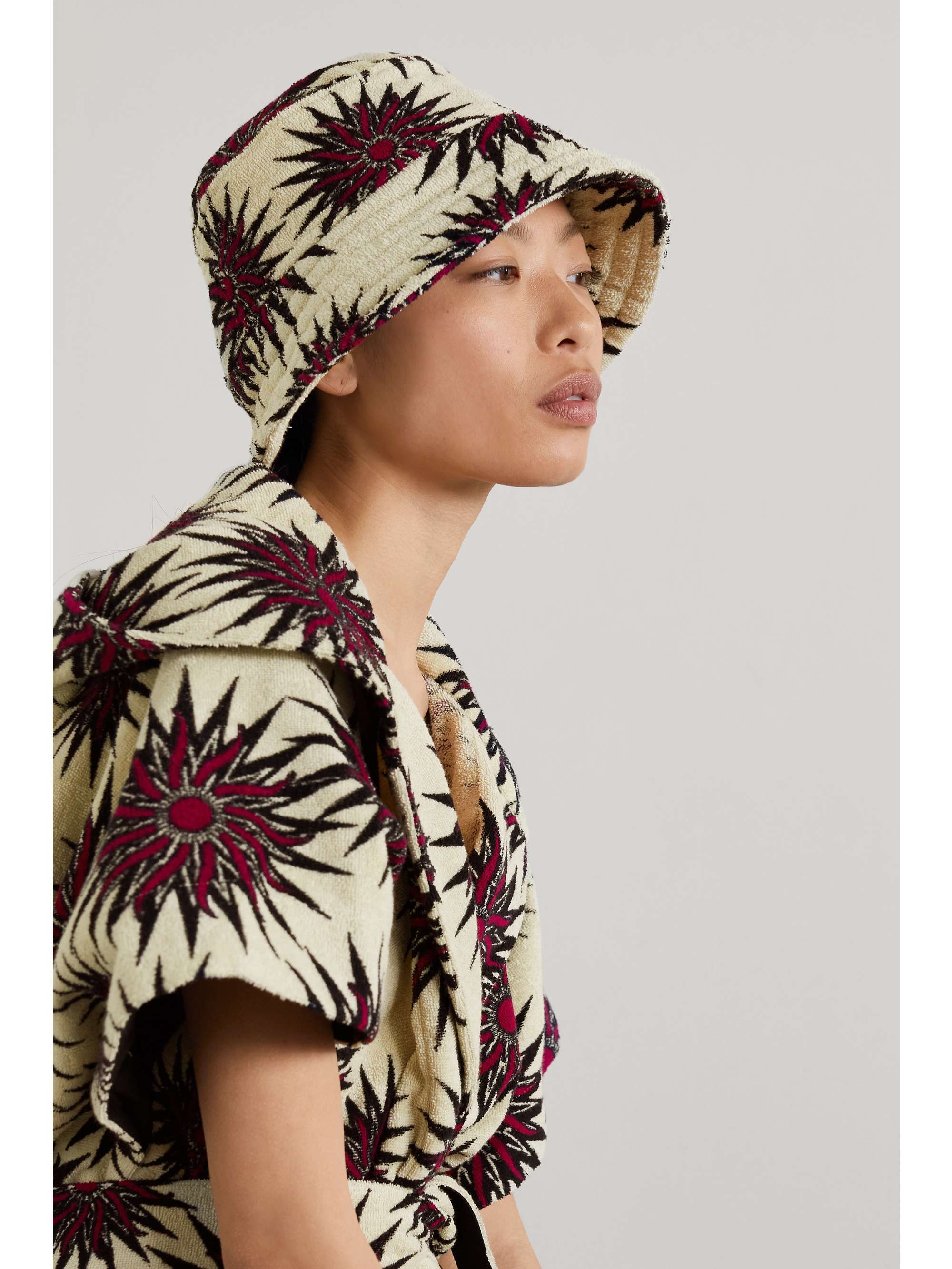 DRIES VAN NOTEN Printed cotton-terry bucket hat