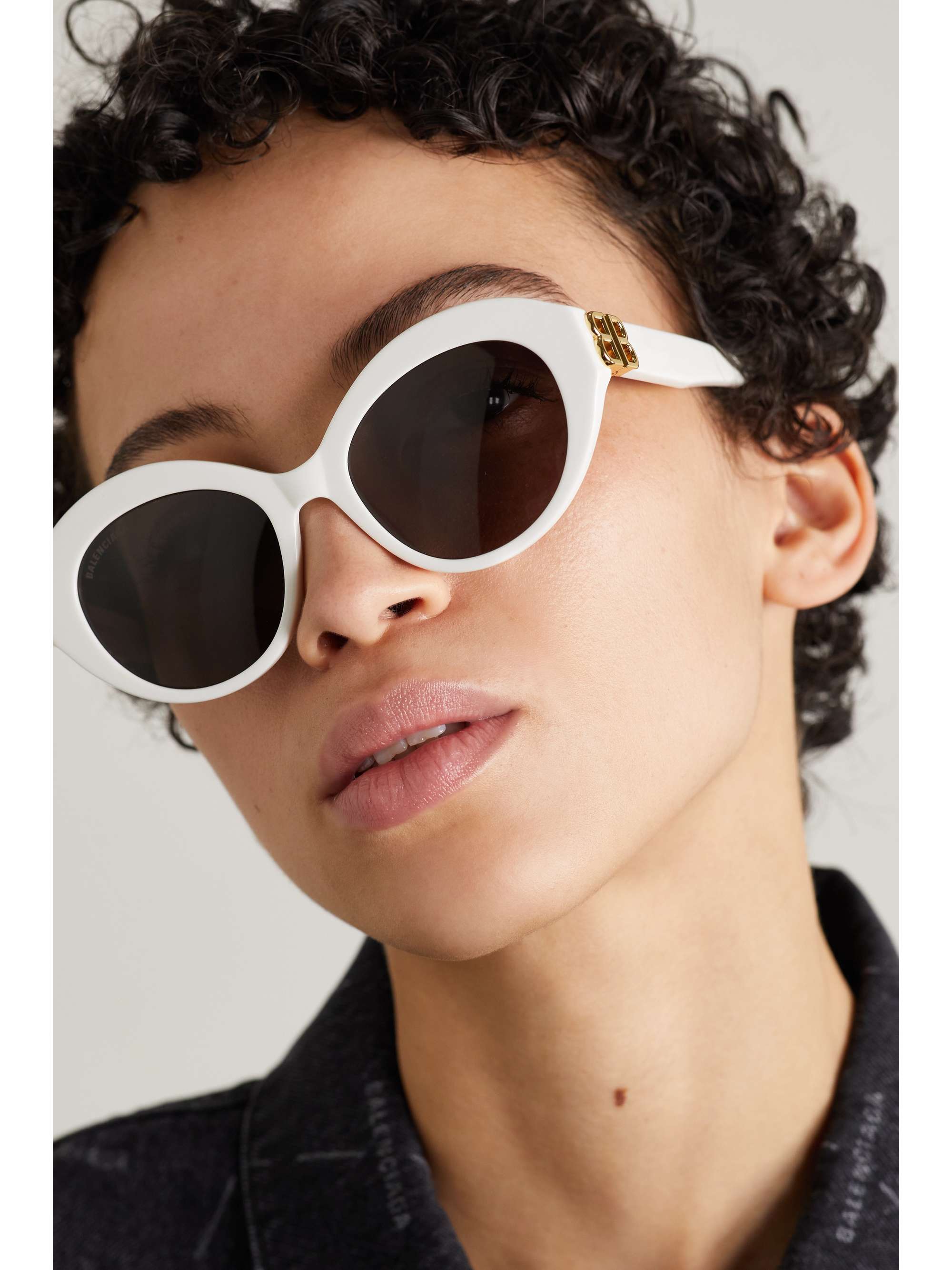 BALENCIAGA EYEWEAR Round-frame acetate sunglasses
