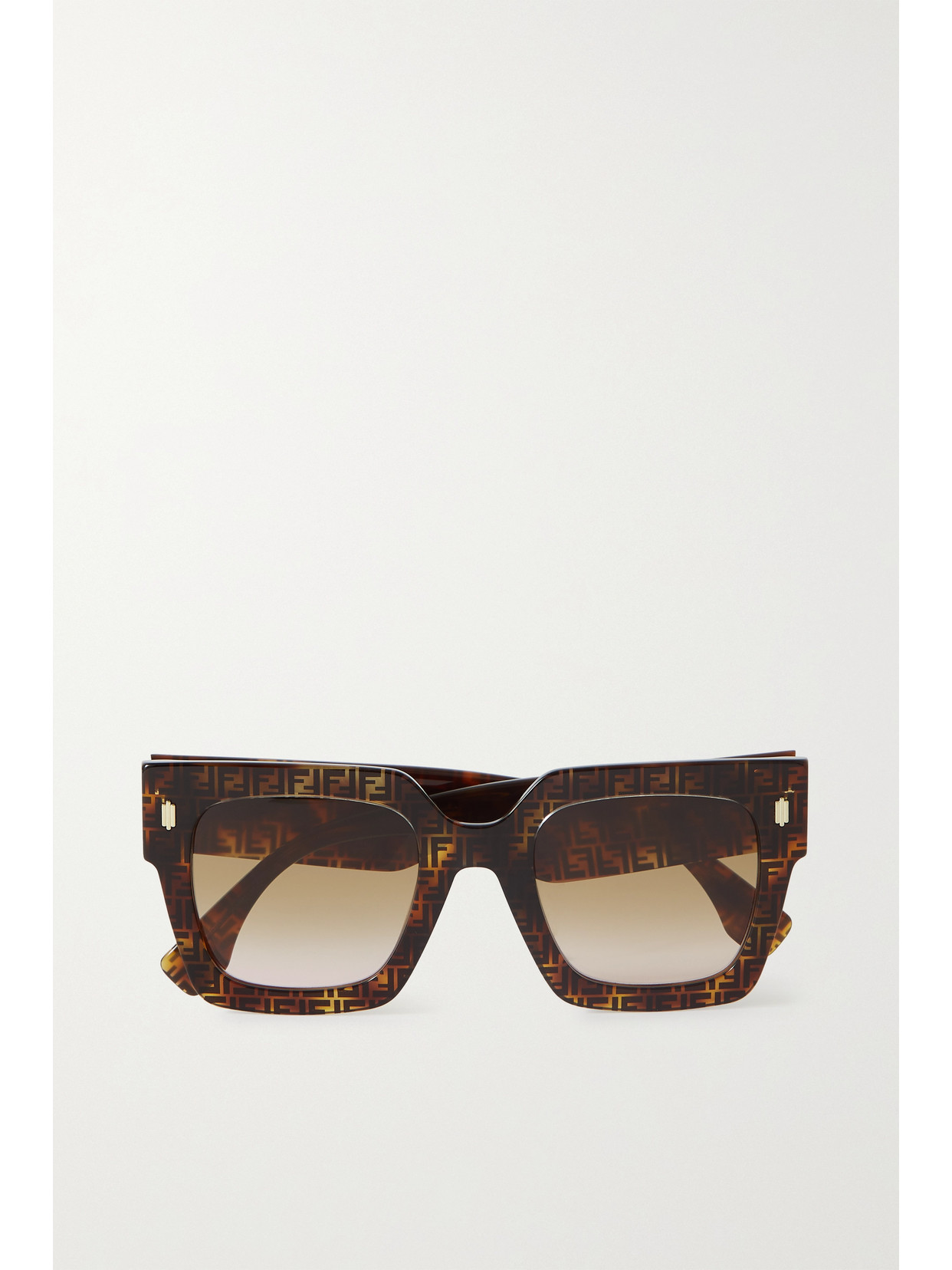 Fendi Square-frame Printed  Acetate Sunglasses