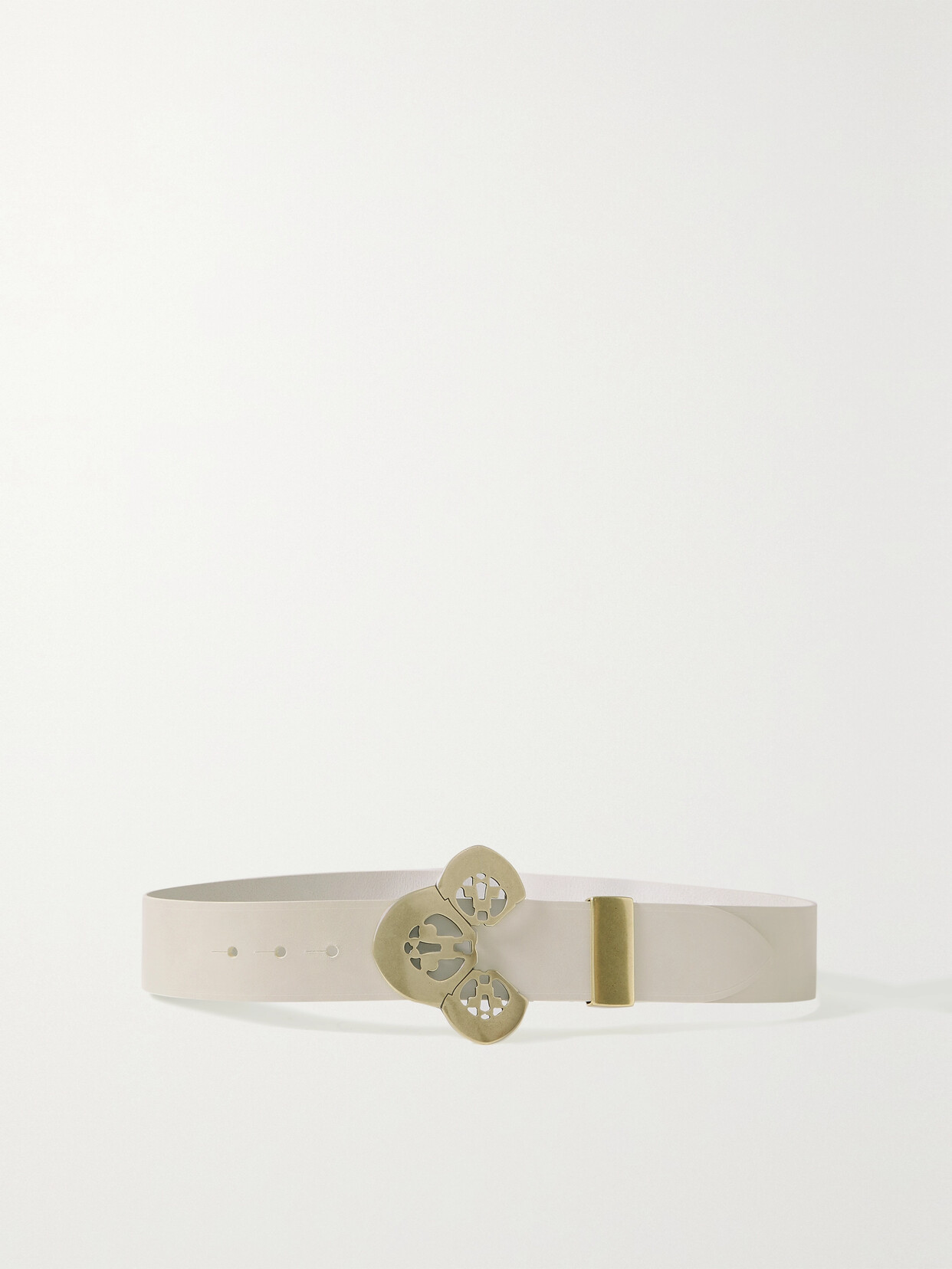 Isabel Marant Adaria Leather Waist Belt - Ecru