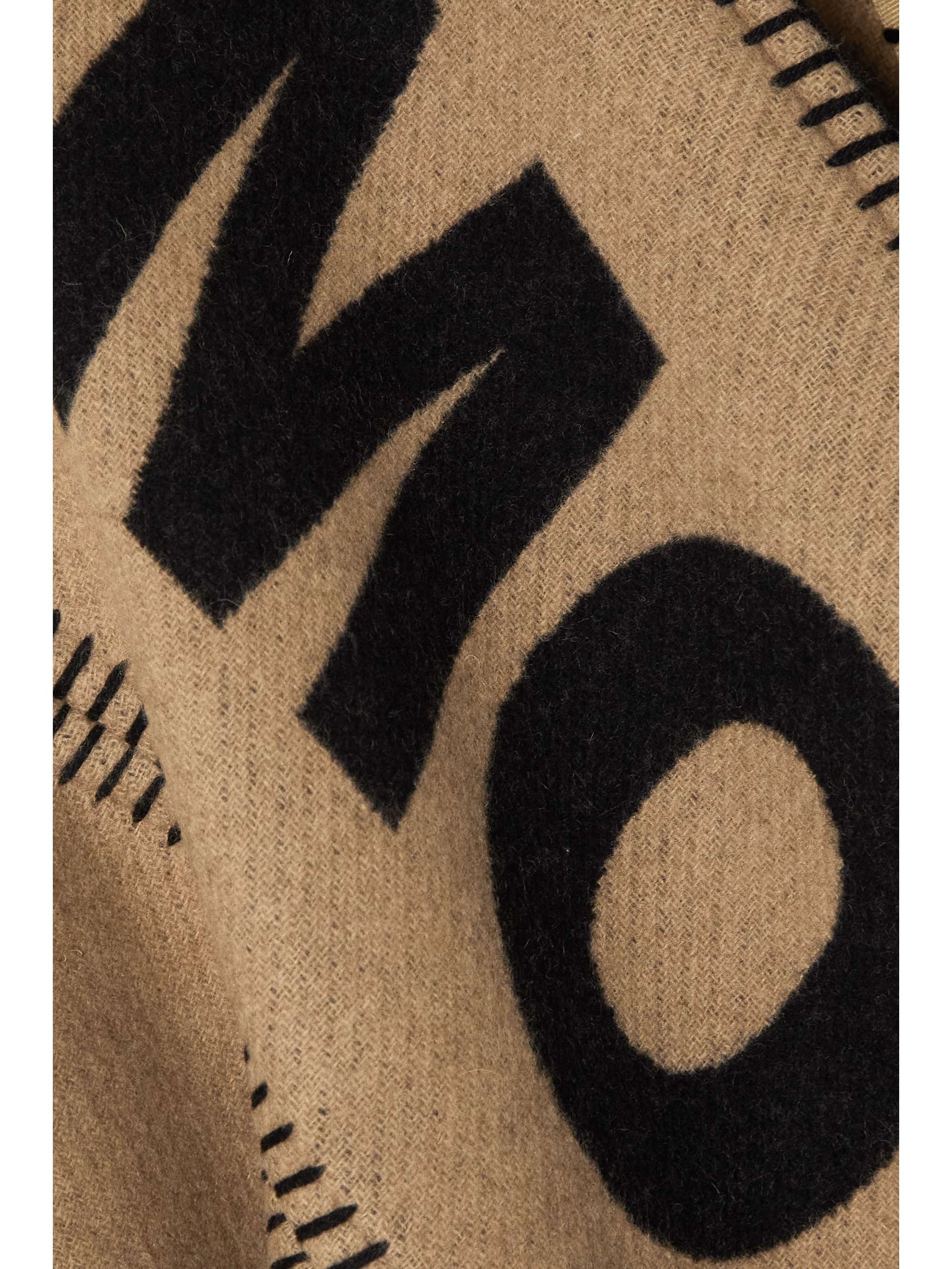 MONCLER Intarsia wool-blend wrap