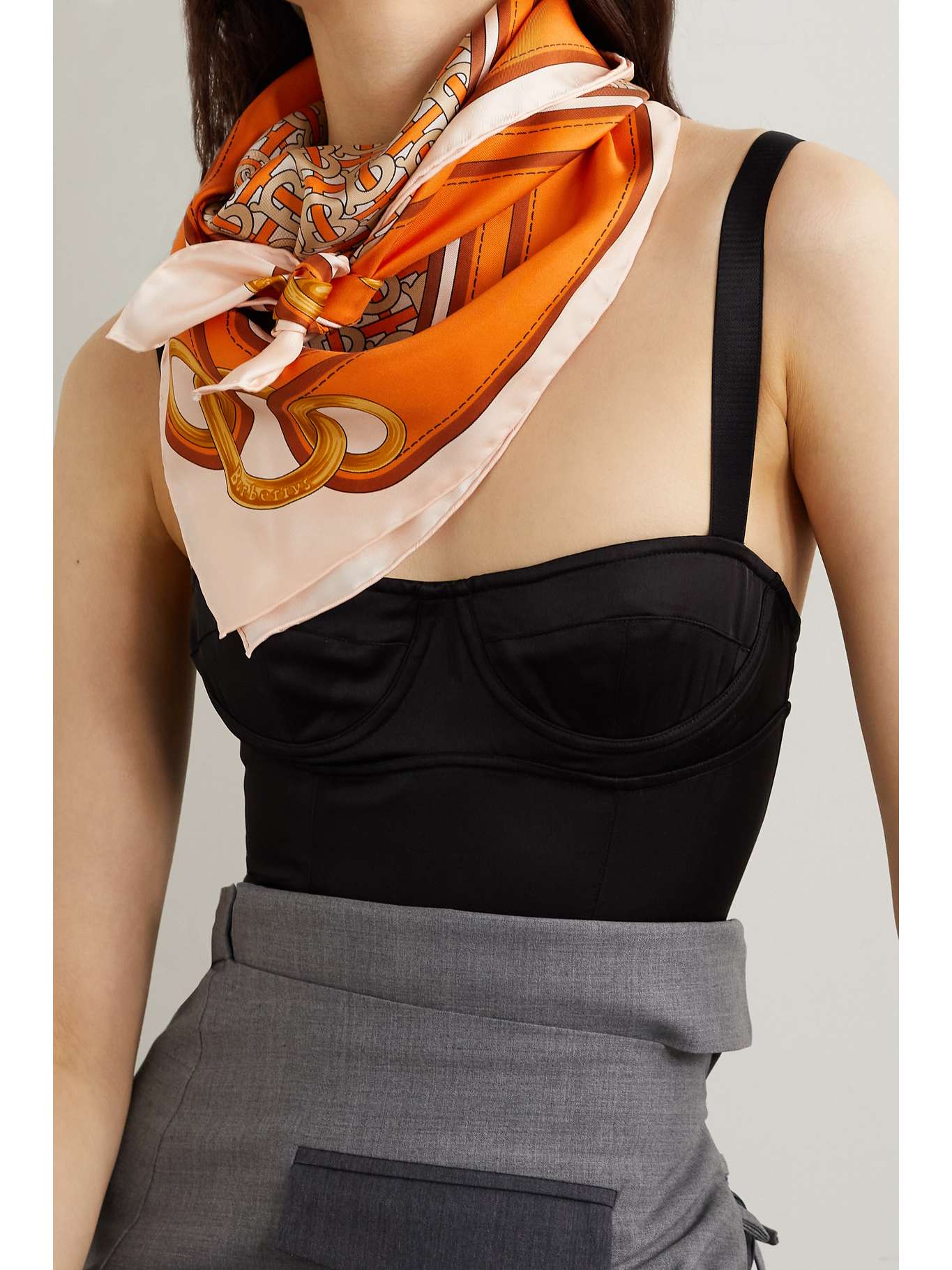 BURBERRY Printed silktwill scarf NETAPORTER