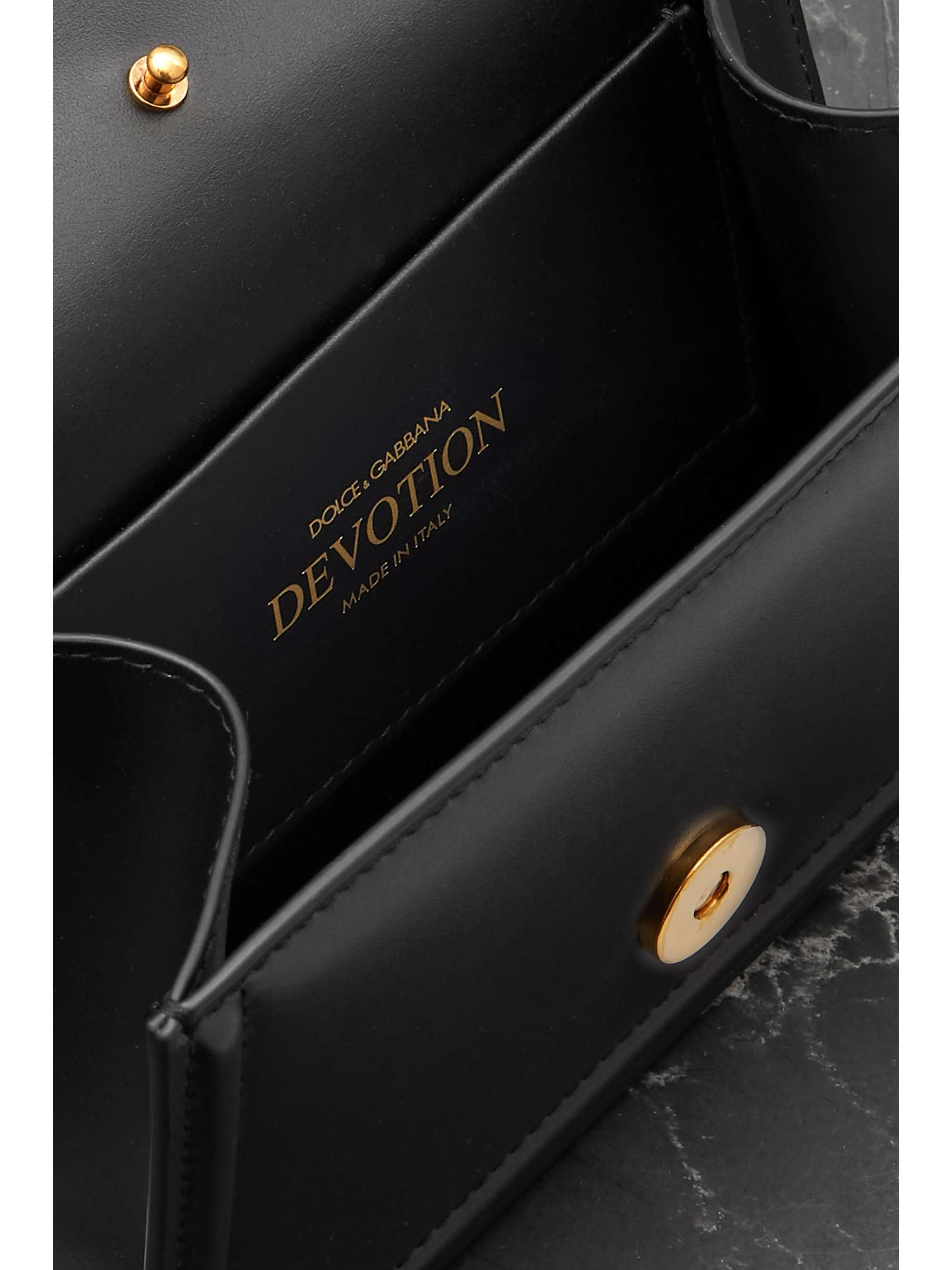 DOLCE&GABBANA Devotion small embellished leather shoulder DOLCE&GABBANA Devotion small embellished leather shoulder