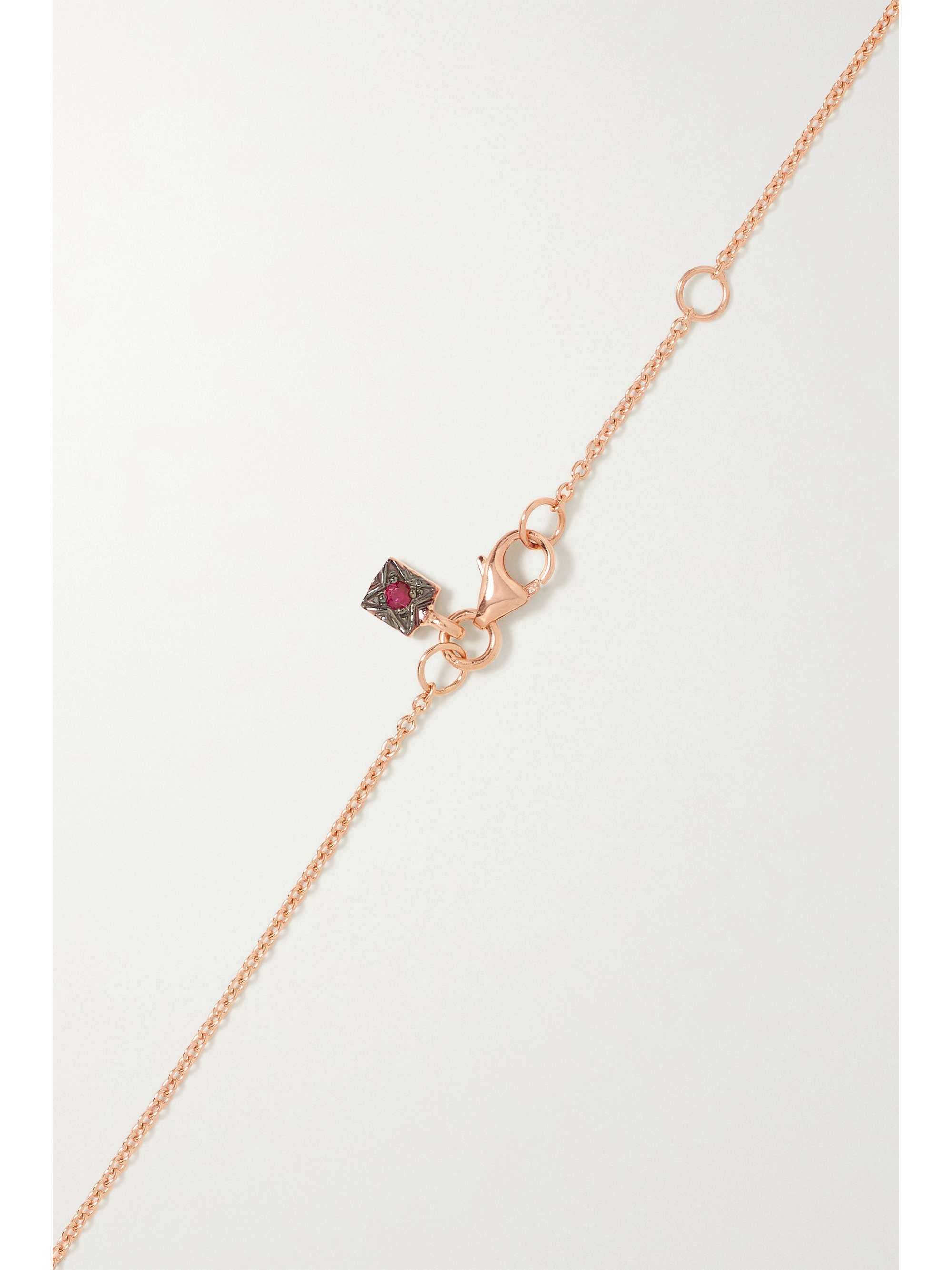 SELIM MOUZANNAR Beirut Circle 18-karat rose gold, tourmaline and diamond necklace