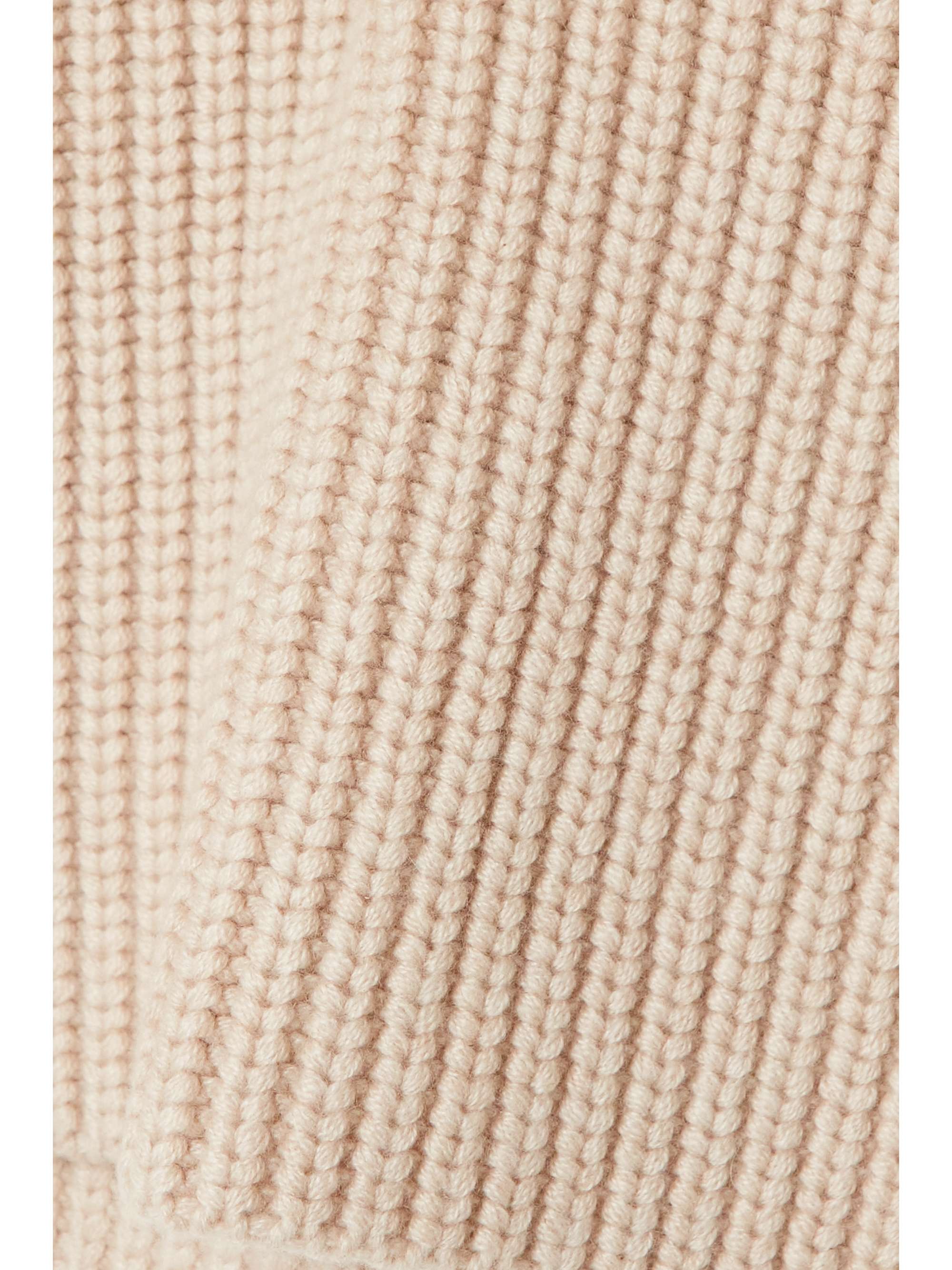 LORO PIANA Ribbed cashmere turtleneck bib