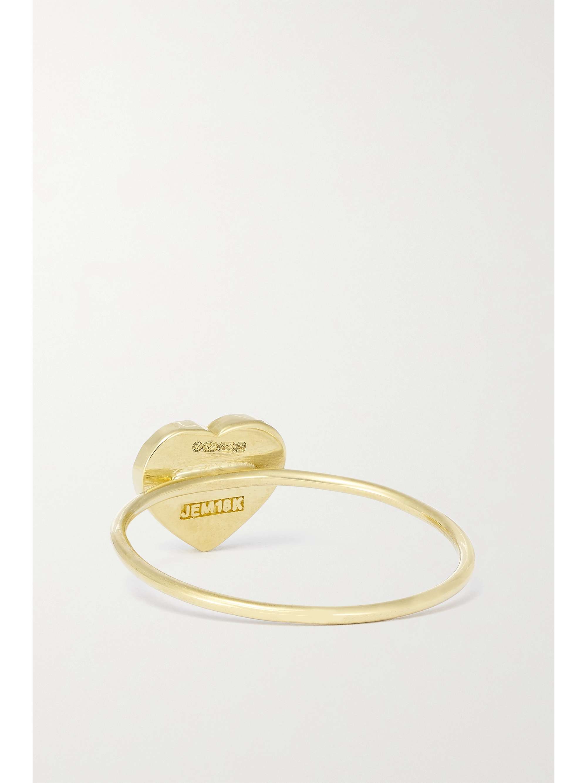 JENNIFER MEYER Extra Small Heart 18-karat gold, lapis lazuli and diamond ring