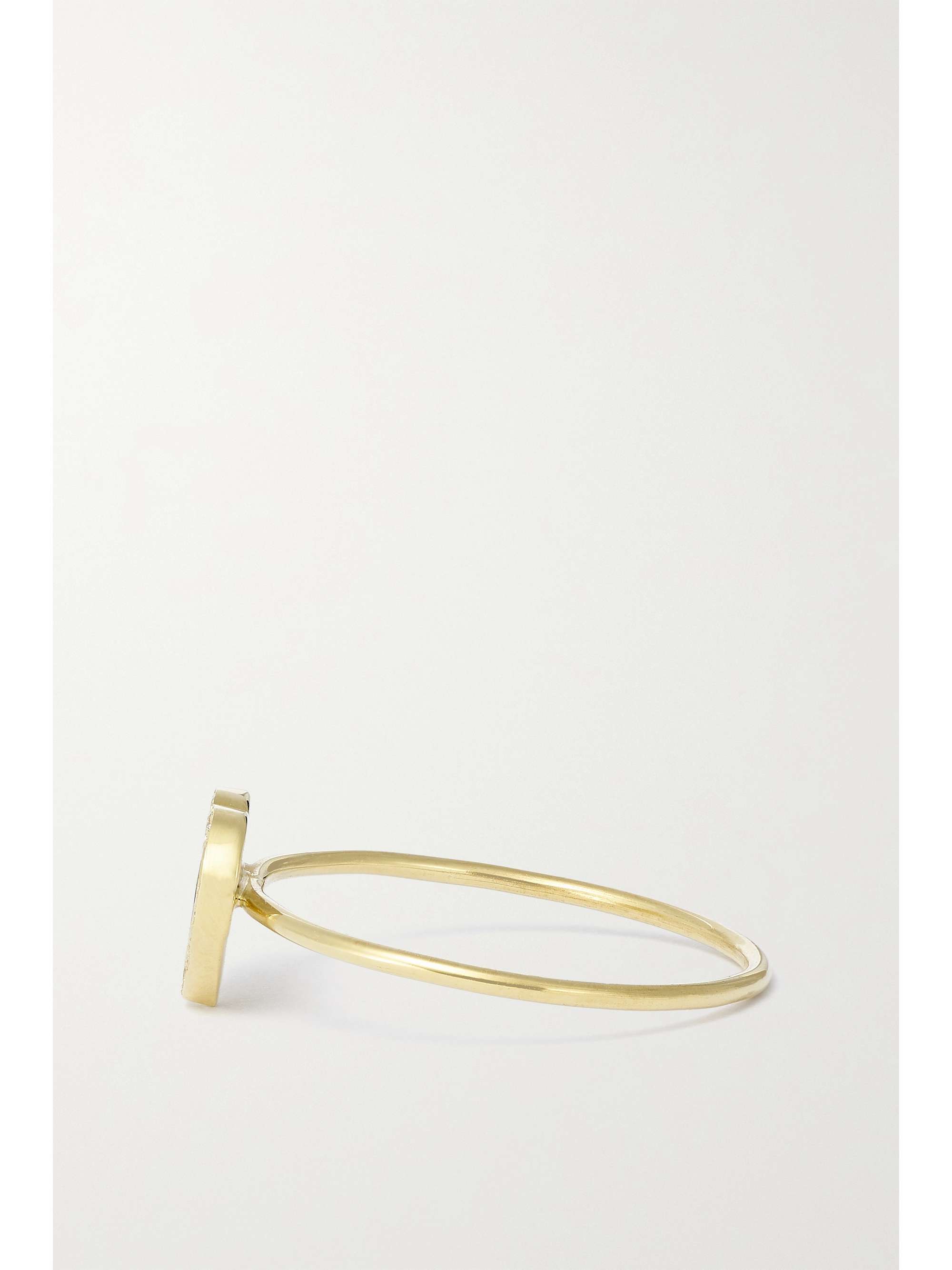 JENNIFER MEYER Extra Small Heart 18-karat gold, lapis lazuli and diamond ring