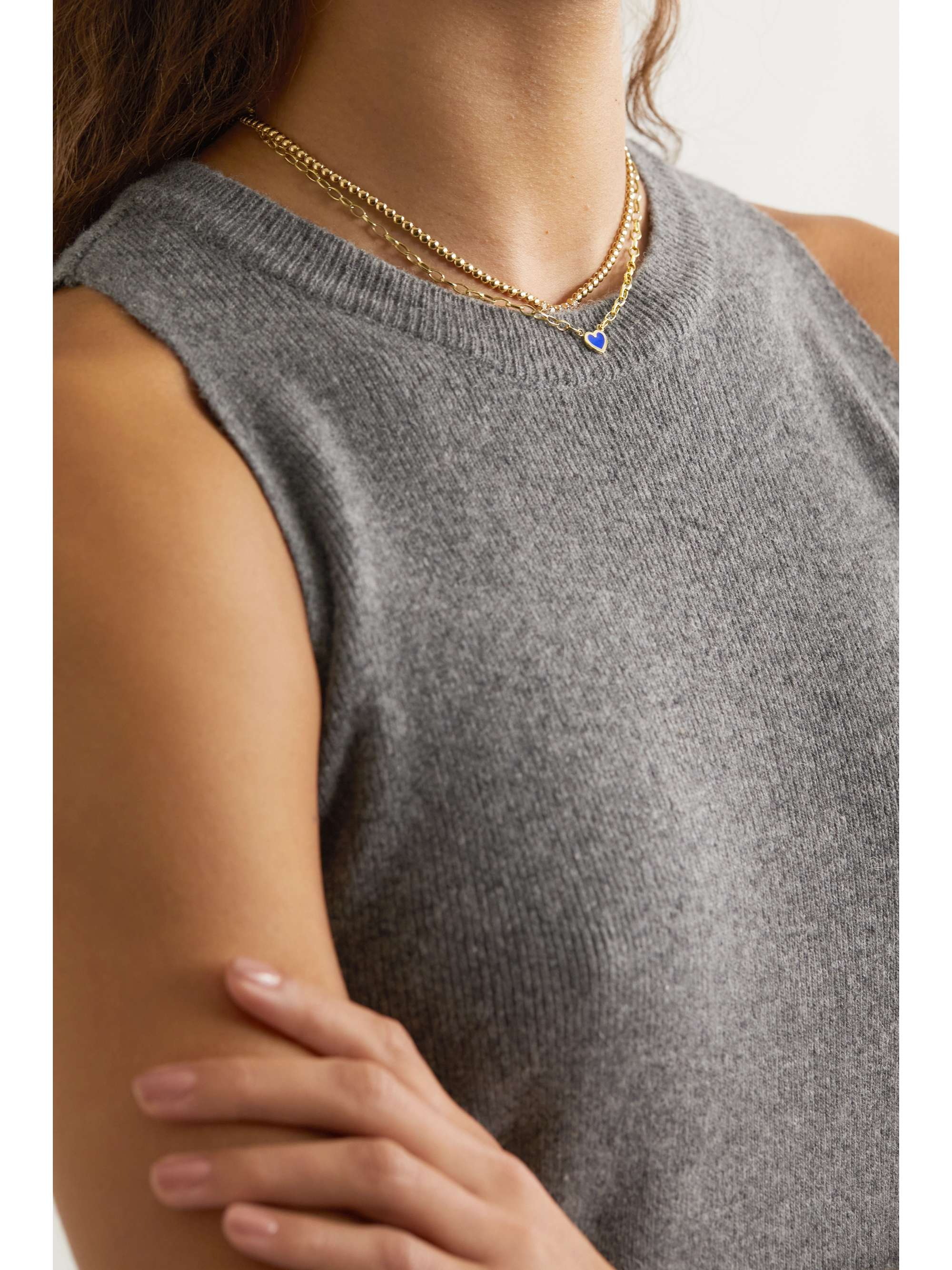 JENNIFER MEYER Small Edith 18-karat gold lapis necklace
