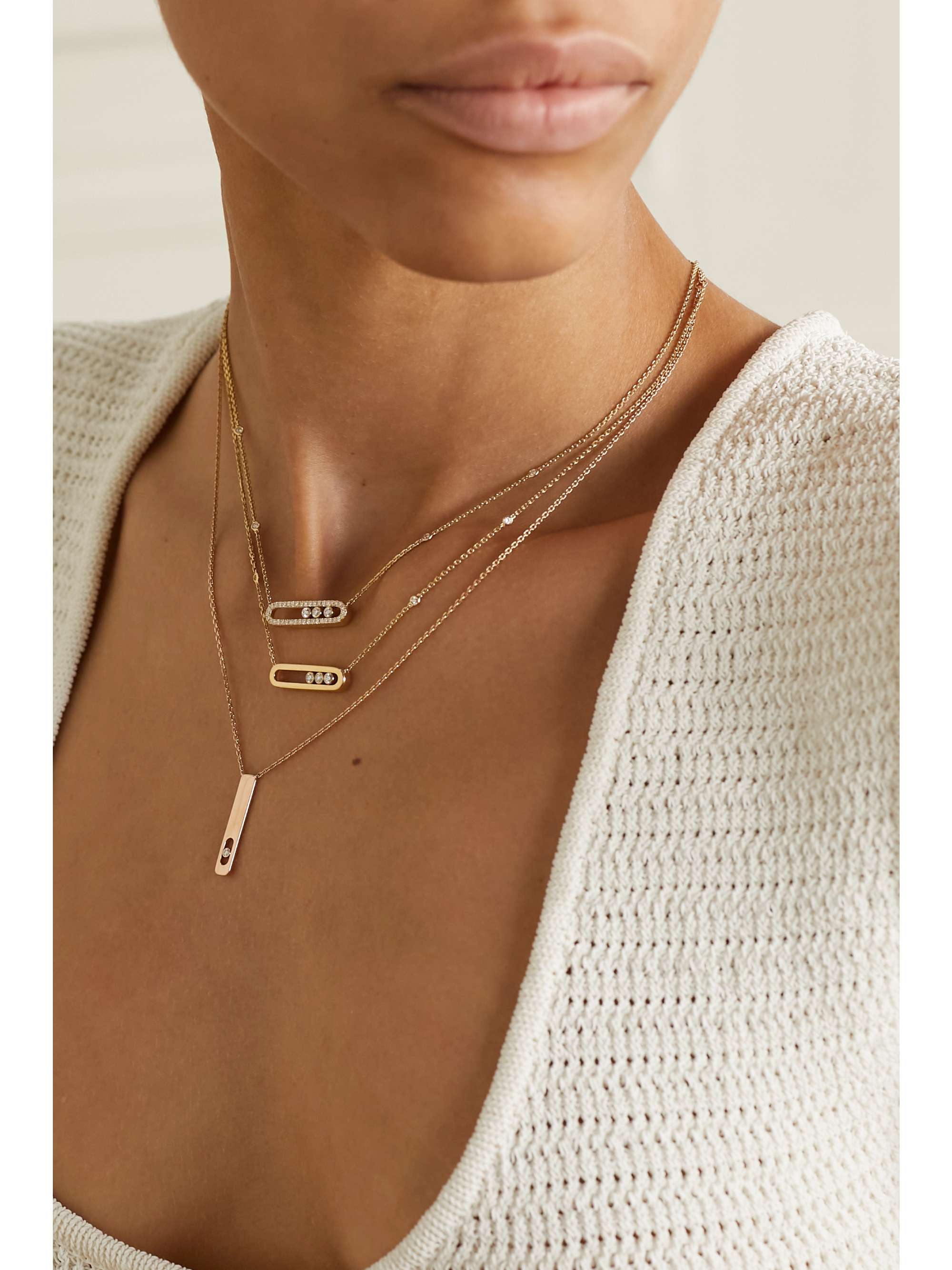 MESSIKA Baby Move Kette aus 18 Karat Gold mit Diamanten