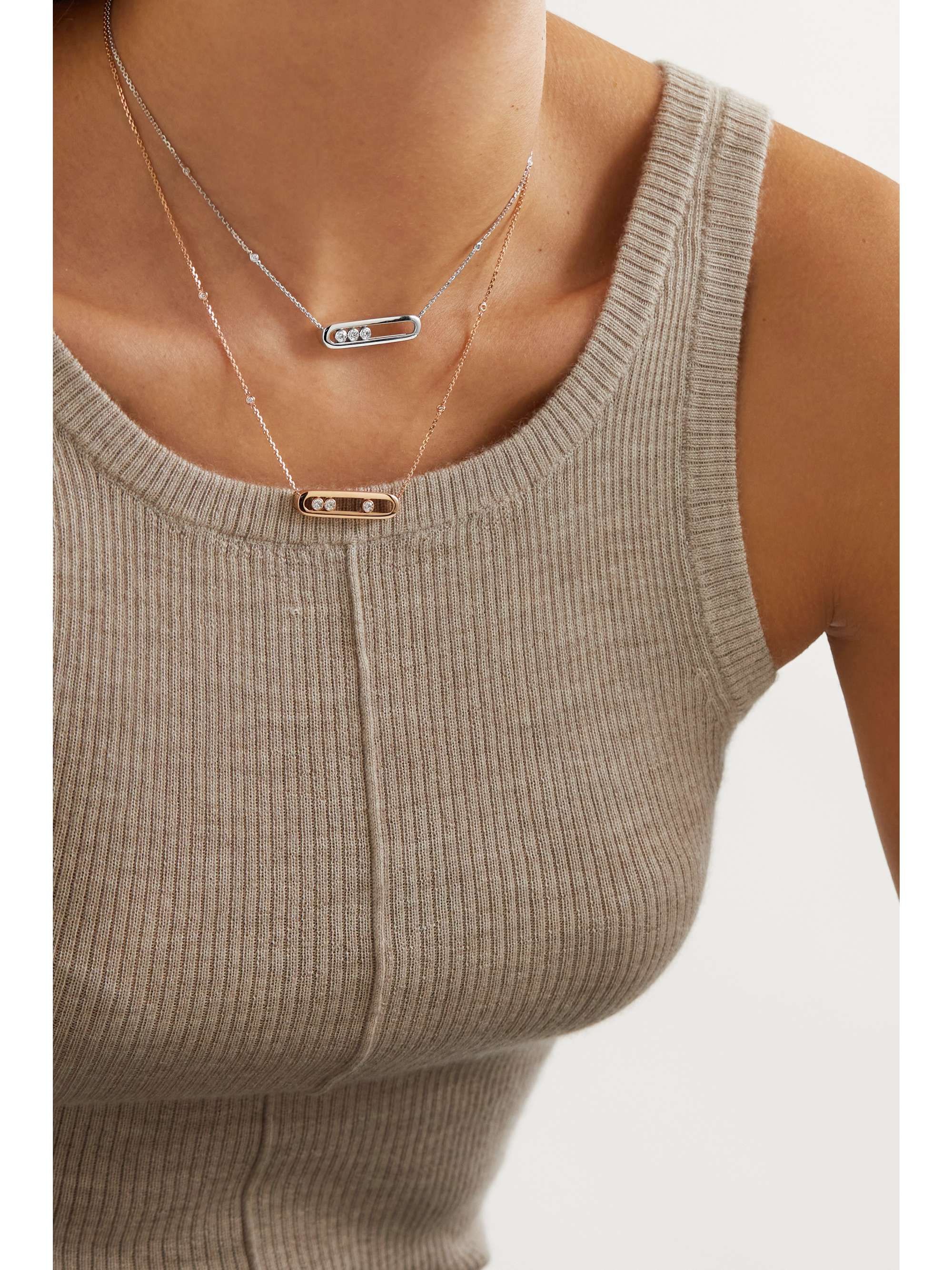 MESSIKA Move 18-karat white gold diamond necklace