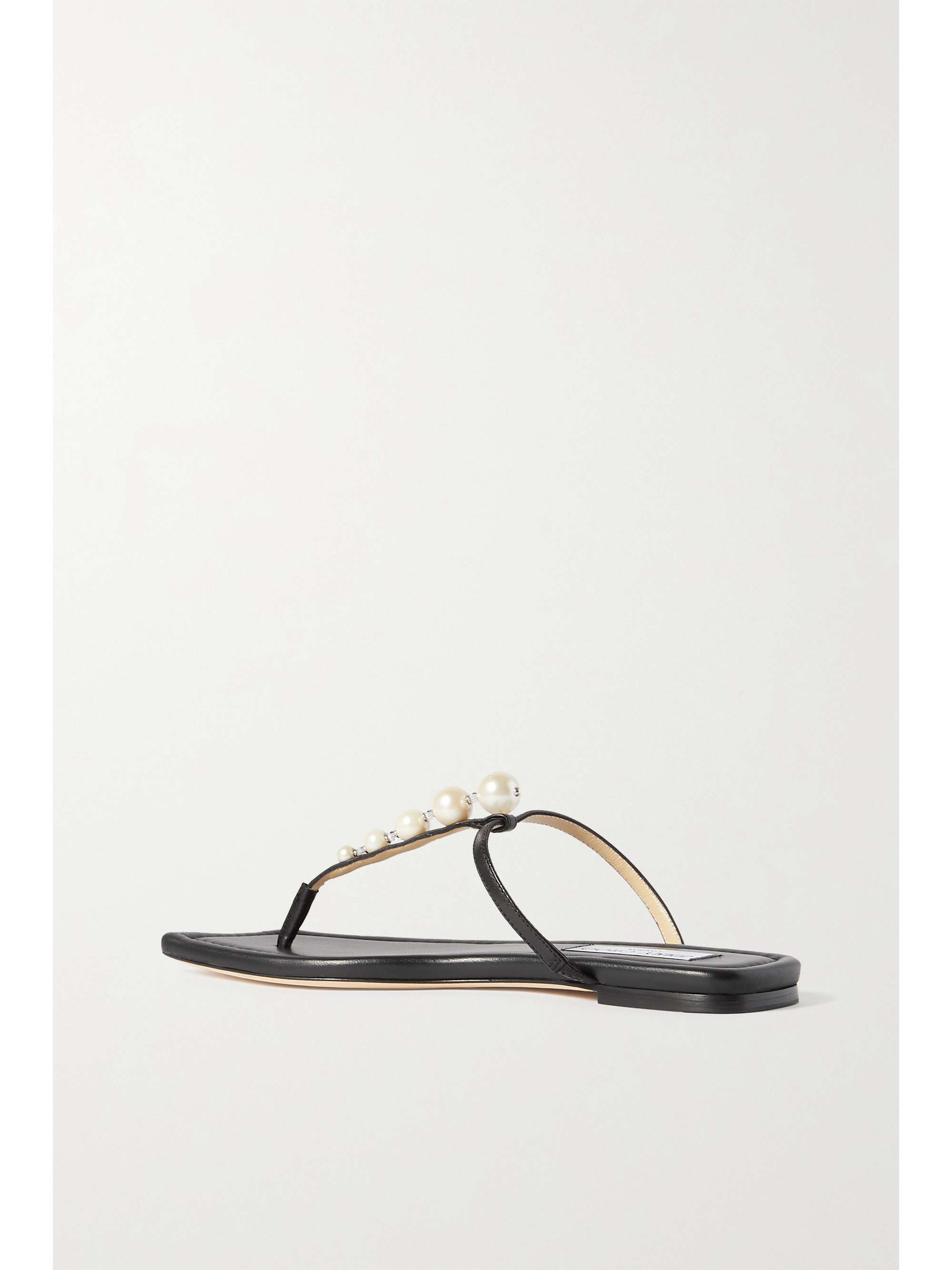 JIMMY CHOO Alaina embellished leather sandals NETAPORTER