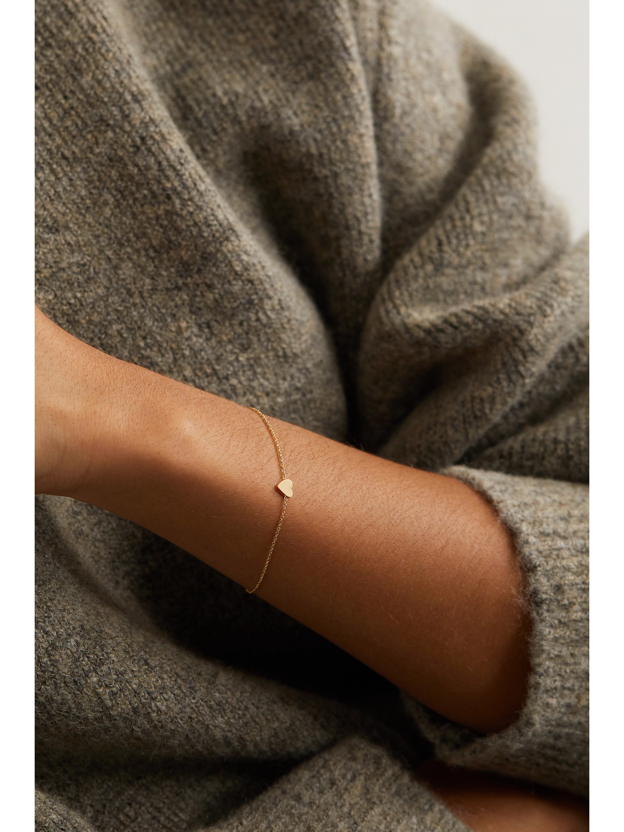 Jennifer Meyer Mini Heart 18-karat Gold Bracelet In Gold