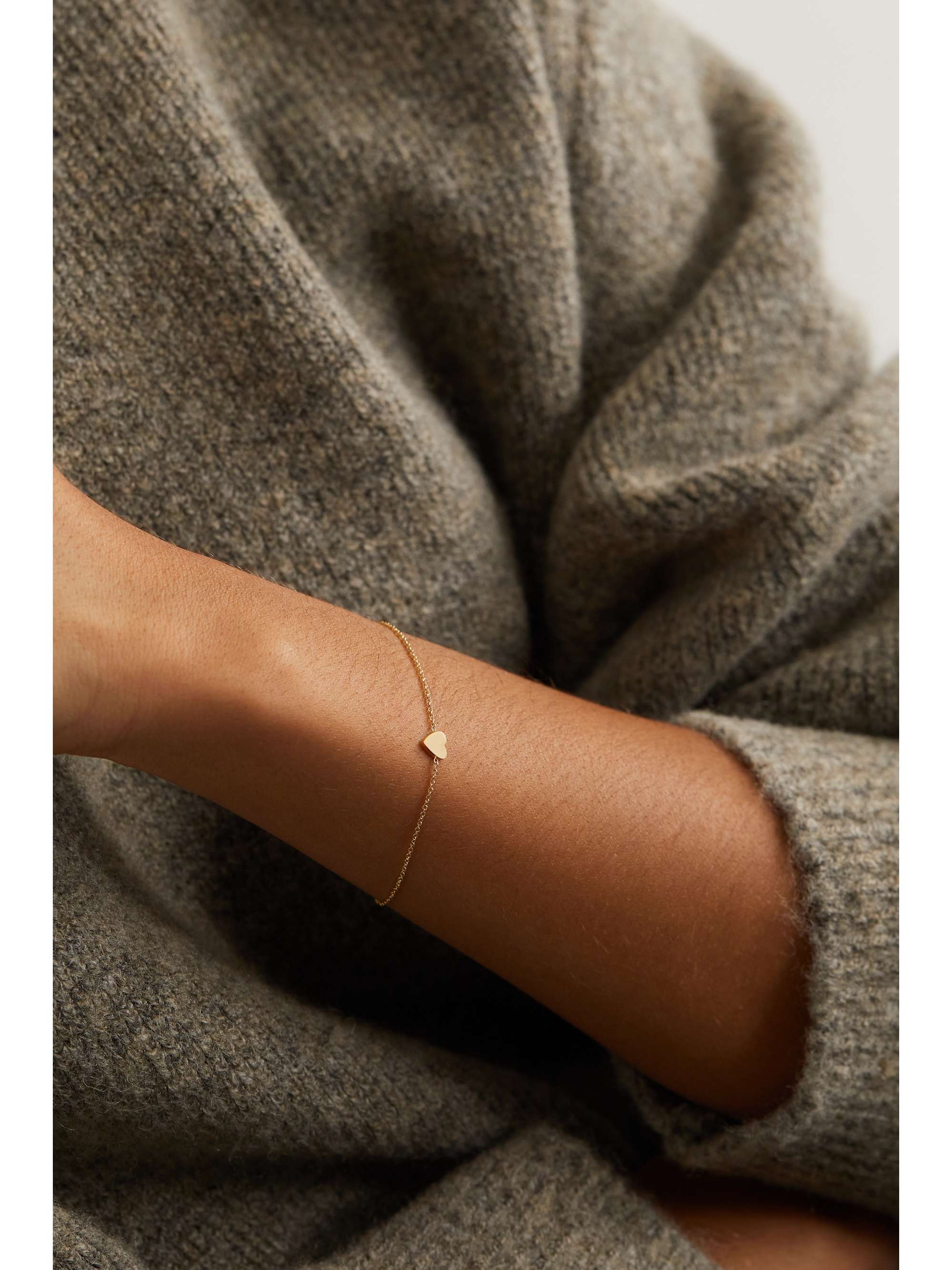 JENNIFER MEYER Mini Heart 18-karat gold bracelet
