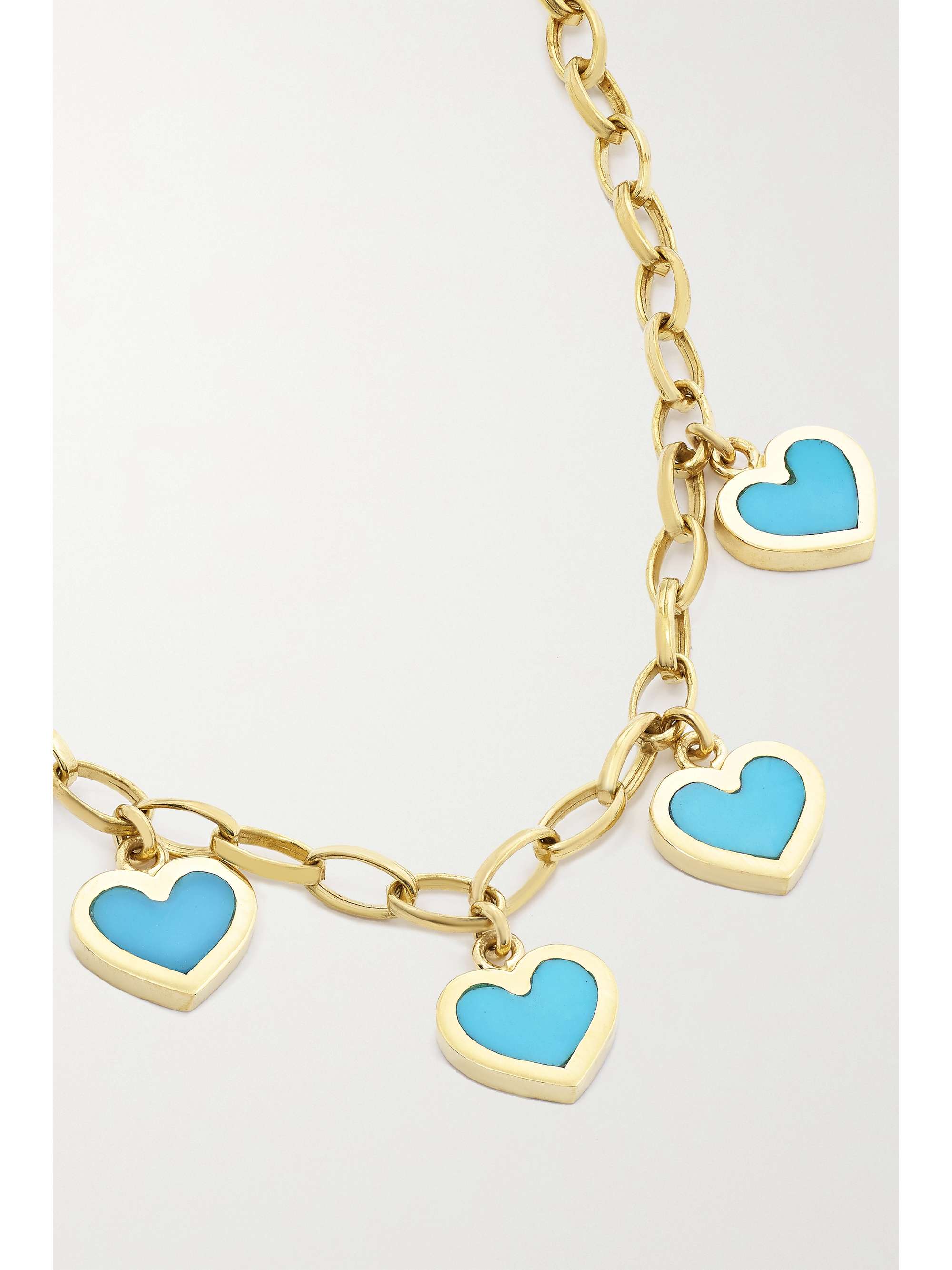 JENNIFER MEYER Small Edith 18-karat gold turquoise necklace