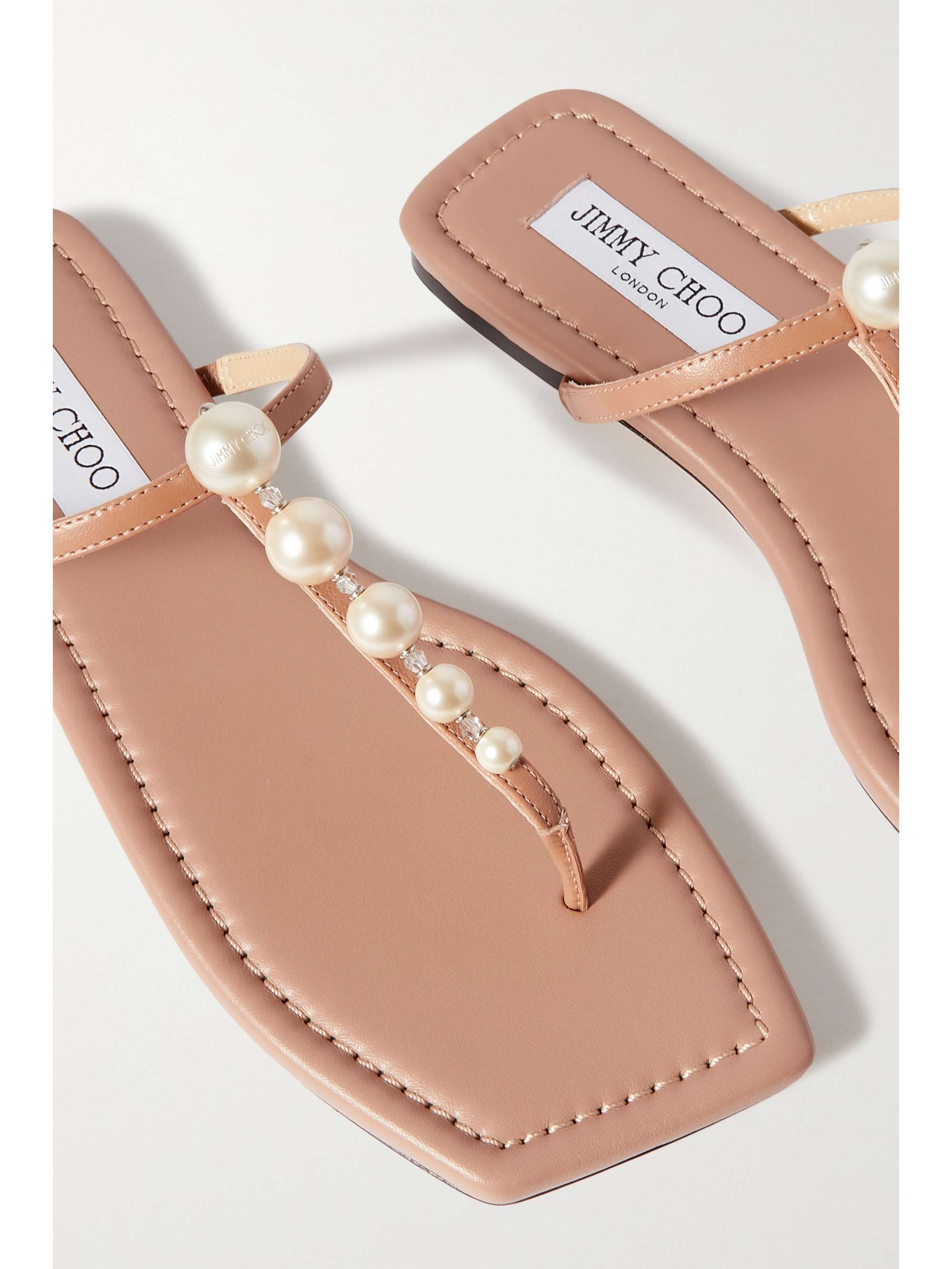 JIMMY CHOO Alaina embellished leather sandals