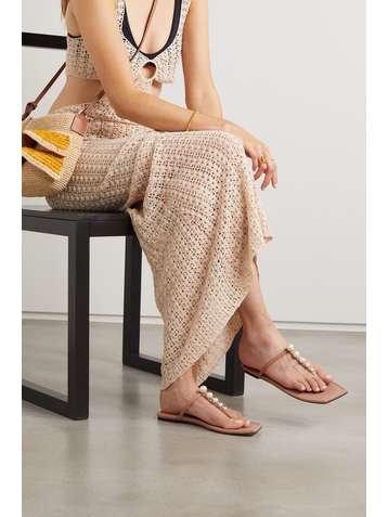 【 開梱 設置?無料 】 Jimmy Choo☆JIMMY CHOO/MUGLER KNEE SANDAL レザーサンダル サンダル・ミュール Shoes | Jimmy Choo | NET-A-PORTER