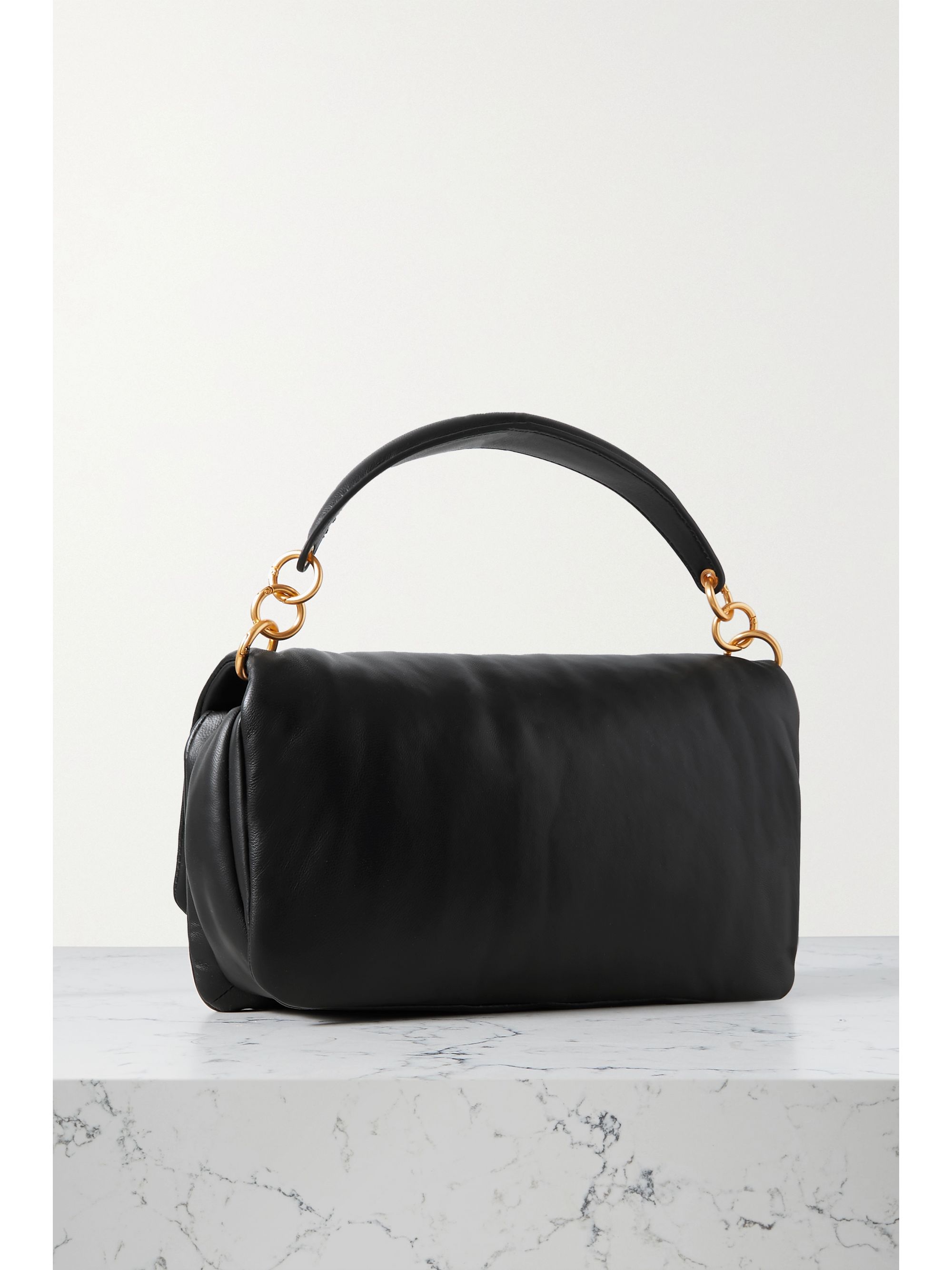 Black Heath padded leather shoulder bag OROTON NETAPORTER